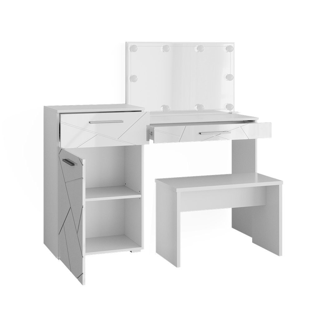 Vicco Schminktisch Irma, Weiß, 135 cm günstig online kaufen
