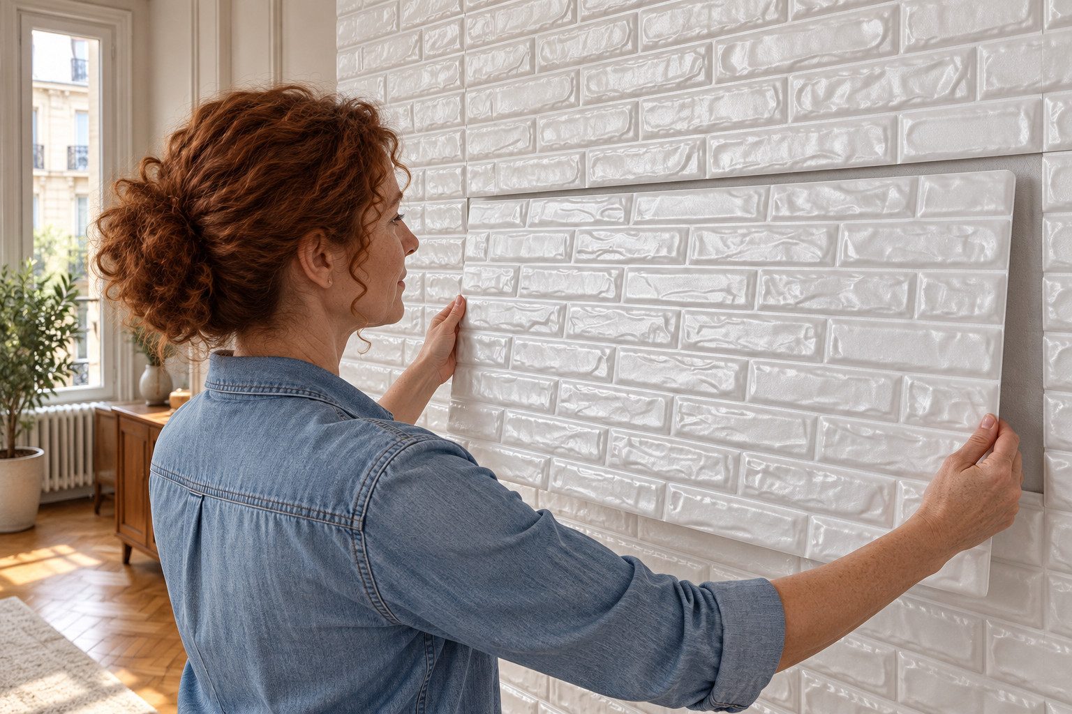 IKHEMalarka 3D Wandpaneel Betonoptik Marmor Ziegel aus Polystyrol Styropor XPS, BxL: 50,00x100,00 cm, 0,50 qm, (1 Stück, 0,5m) Deckenpaneelen - 3mm dick - 100x5 – Bild 5 von 5