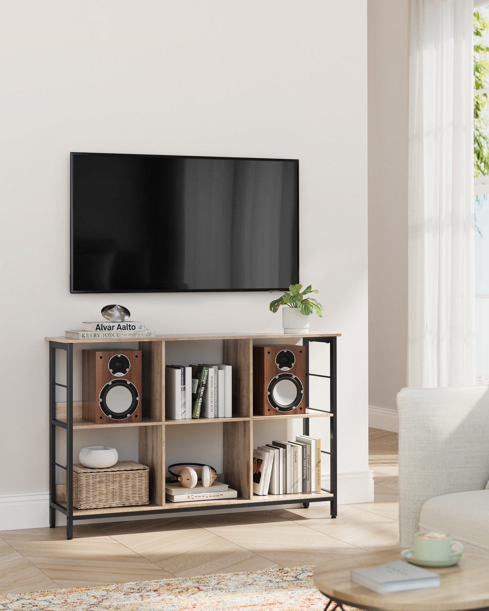 VASAGLE Bücherregal Aufbewahrungsregal, Standregal mit 6/8/9 Fächern günstig online kaufen