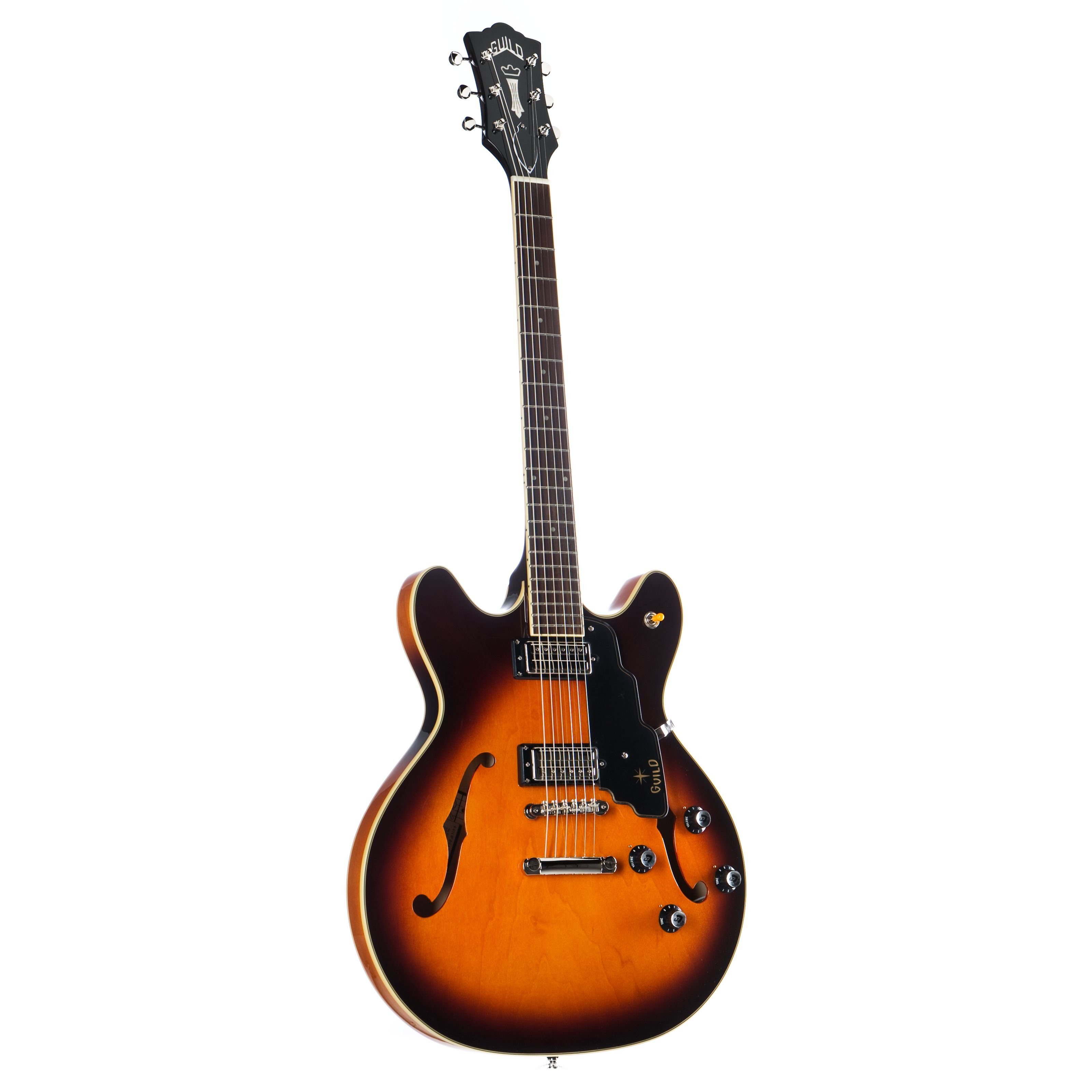 Guild Halbakustik-Gitarre, Halb-Akustik Gitarren, Semi Hollow-Modelle, Starfire IV ST Antique Sunburst - Halbakustik Gitarre