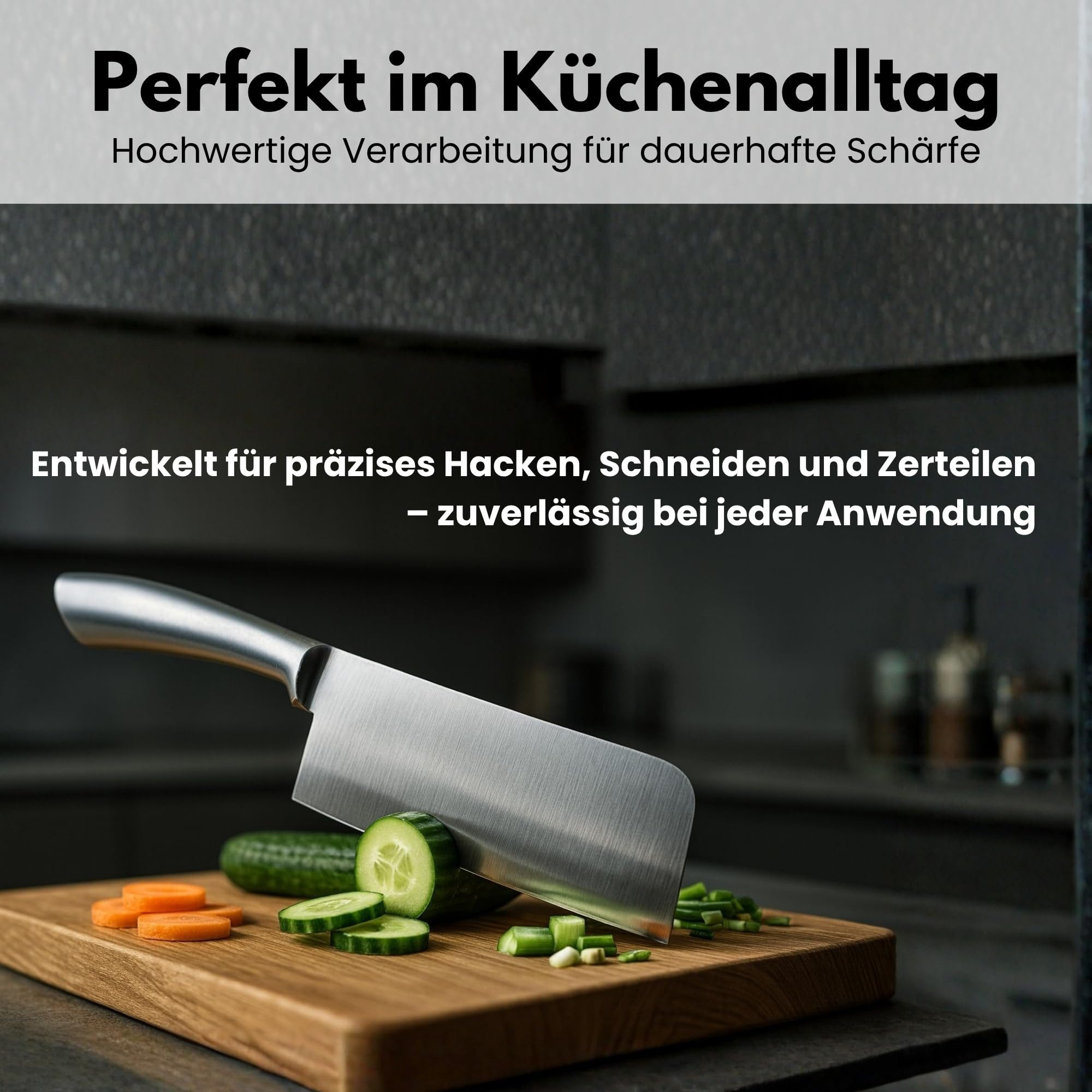 TronicXL Hackmesser Hackbeil Küchenbeil Edelstahl Knochen Fleisch Küche Messer Hackmesser, rostfrei Küchenmesser