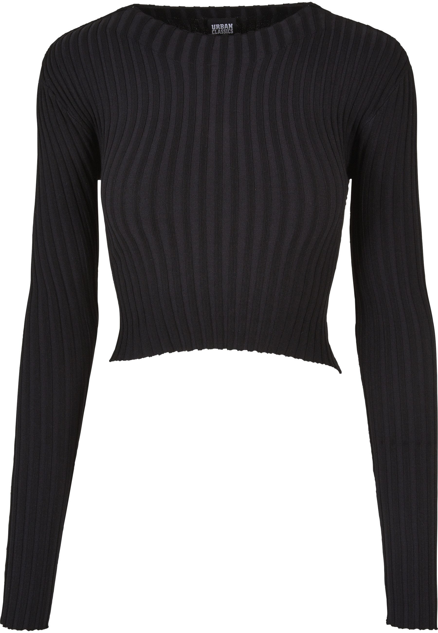 URBAN CLASSICS Sweater Urban Classics Damen Ladies Short Rib Knit Twisted Back Sweater (1-tlg)