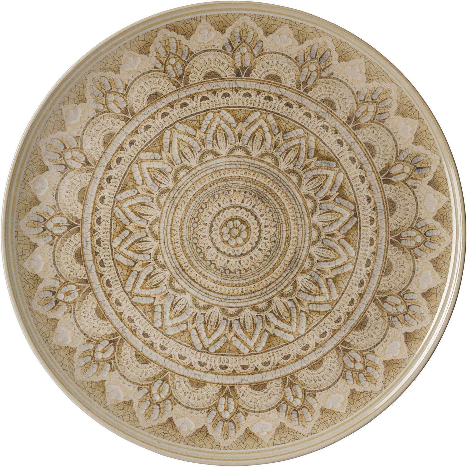 Ritzenhoff & Breker Speiseteller Rimini Sand Mandala Teller 32 cm, (1 St), Spülmaschinengeeignet