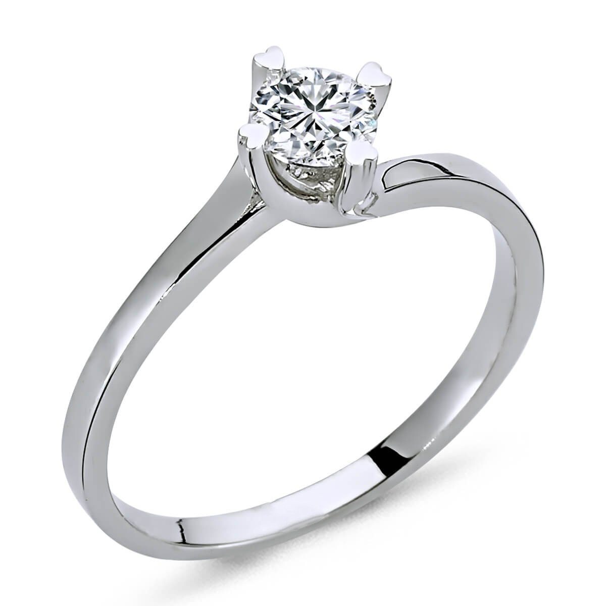 EinStein Diamant Verlobungsring 0,39 Carat Diamant Solitär Ring Verlobungsring Weißgold, Diamant