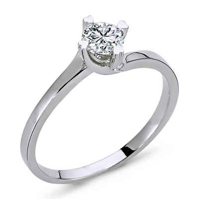 EinStein Diamant Verlobungsring 0,39 Carat Diamant Solitär Ring Verlobungsring Weißgold, Diamant