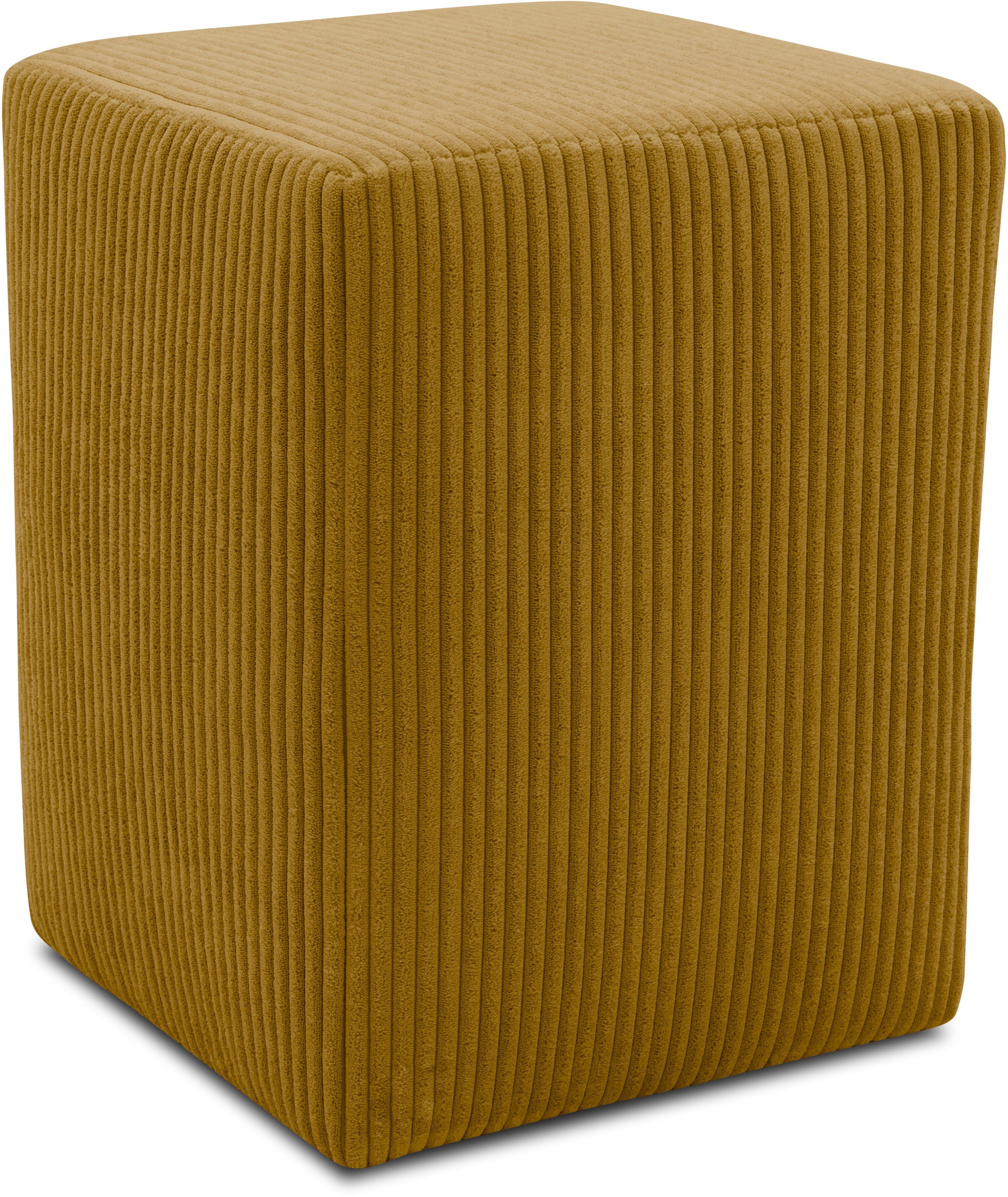 DOMO collection Polsterhocker 700012 B/T/H: 38/38/47 cm, in 2 Wochen lieferbar, in vielen Farben, Cord und Feinstruktur