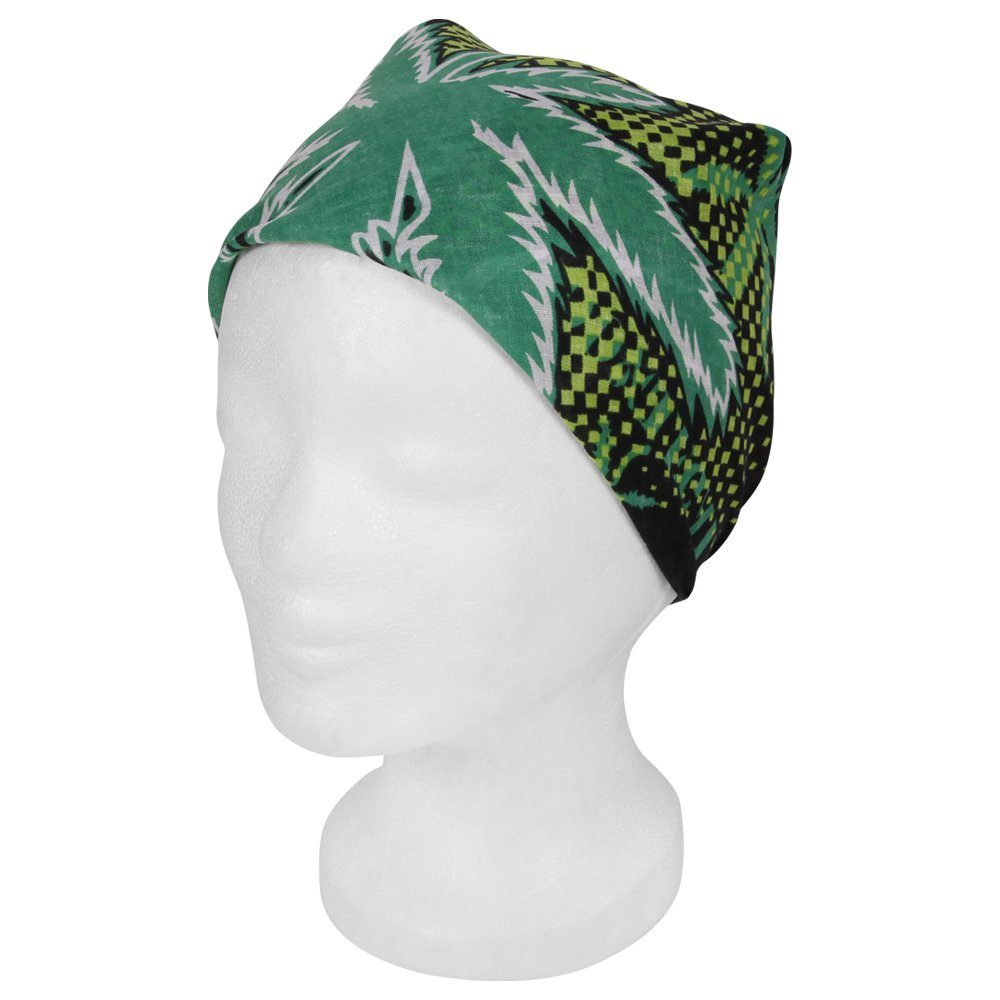 Goodman Design Bandana Multifunktionstuch Halstuch Kopftuch, Hanfblatt 100 % Baumwolle