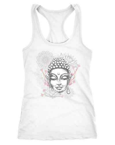 Neverless Tanktop Damen Tank-Top Buddha Buddha-Kopf Mandala Racerback Neverless®