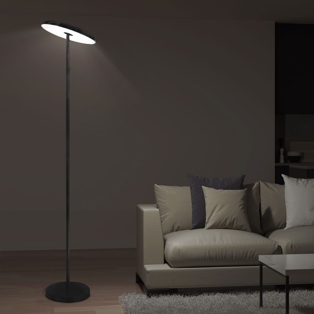 etc-shop LED Stehlampe, LED-Leuchtmittel fest verbaut, Warmweiß, Stehlampe dimmbar LED Stehleuchte Wohnzimmer Deckenfluter