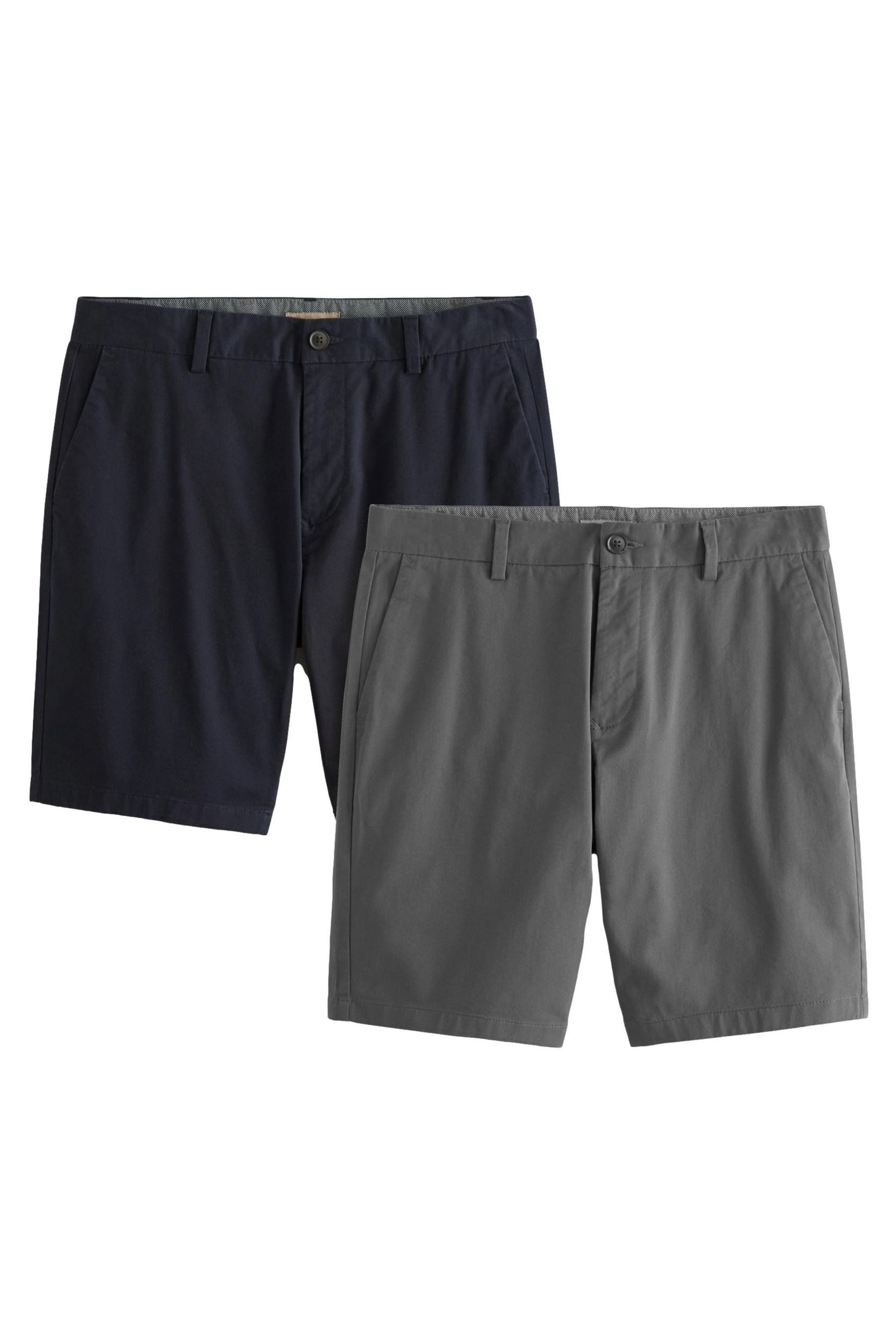 Chinoshorts Stretch-Chinoshorts, 2er-Pack - Straight Fit
