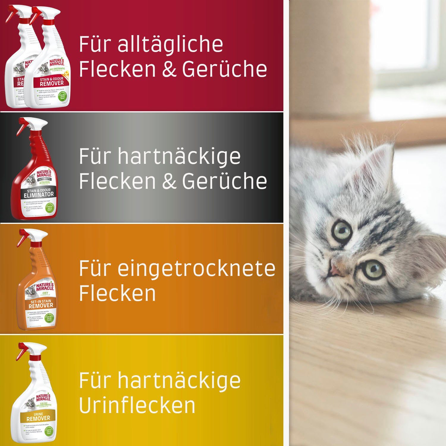 Oxy-Fleckenentferner Fleckentferner Cat Nature's (709 ml) Miracle