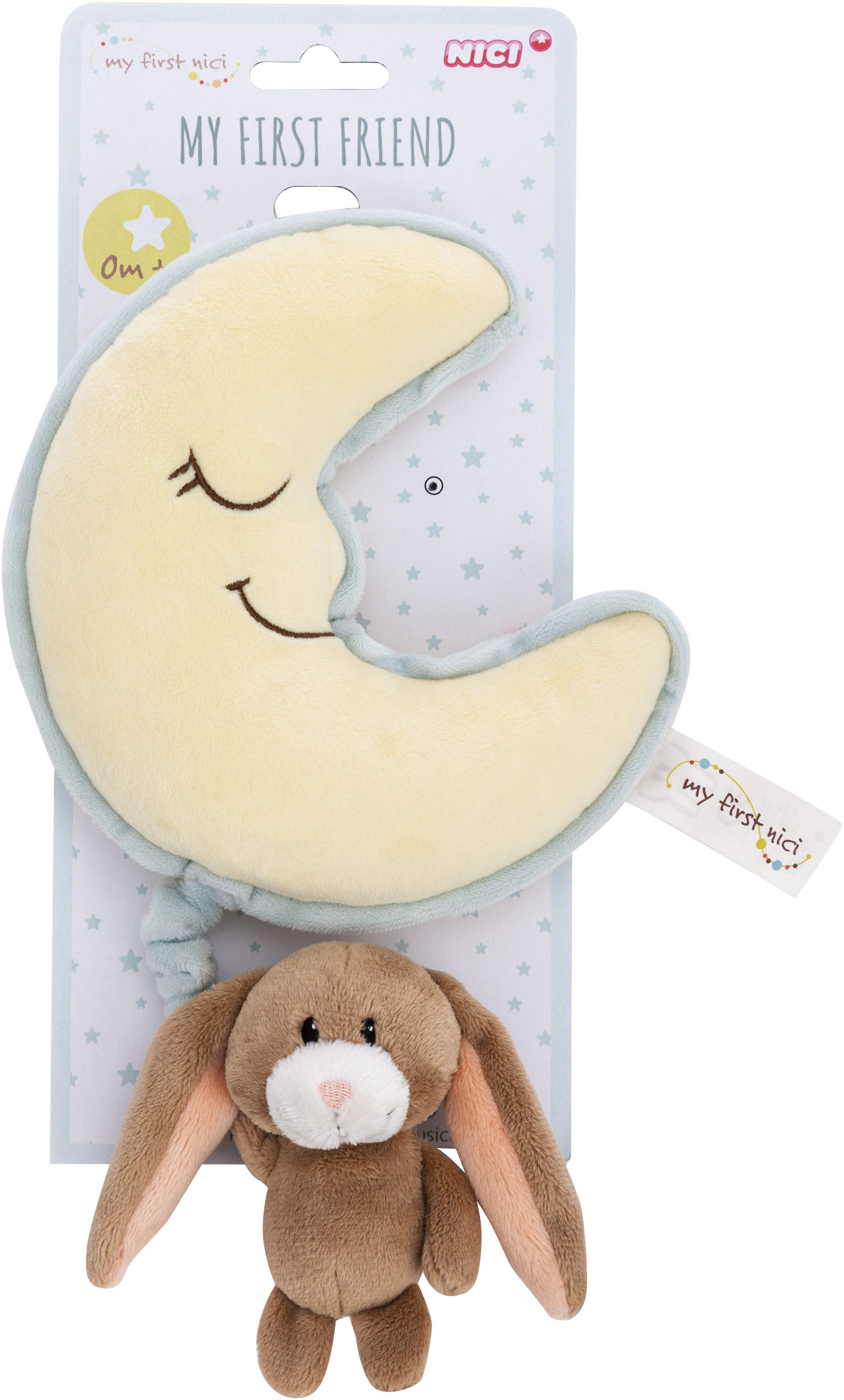 Nici Spieluhr My First NICI Mond mit Hase Lopino, 9 cm