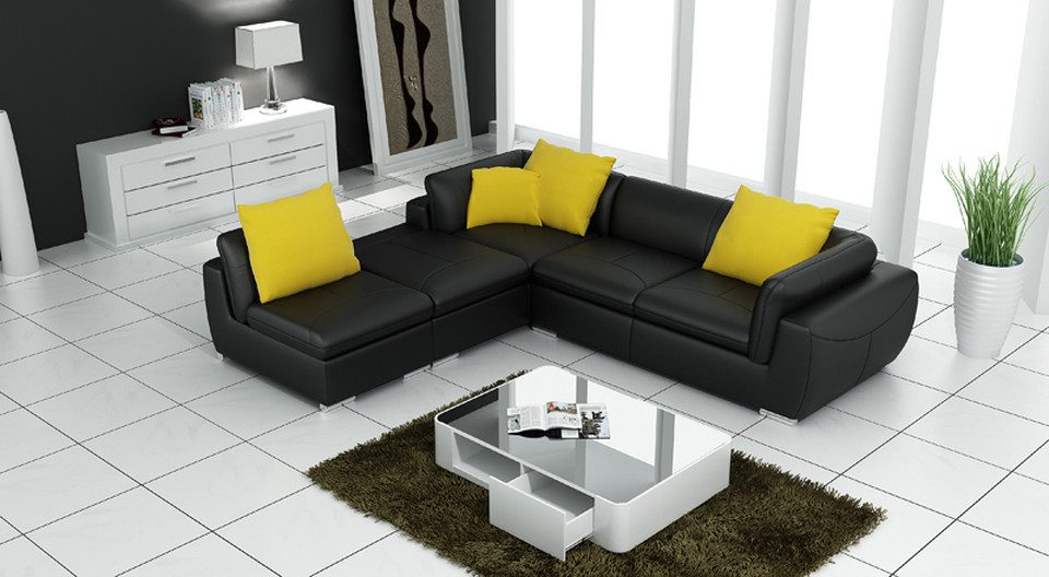 Xlmoebel Ecksofa Moderne L-Form Ledercouch in elegantem Design für Ihr Wohnzimmer, Hergestellt in Europa
