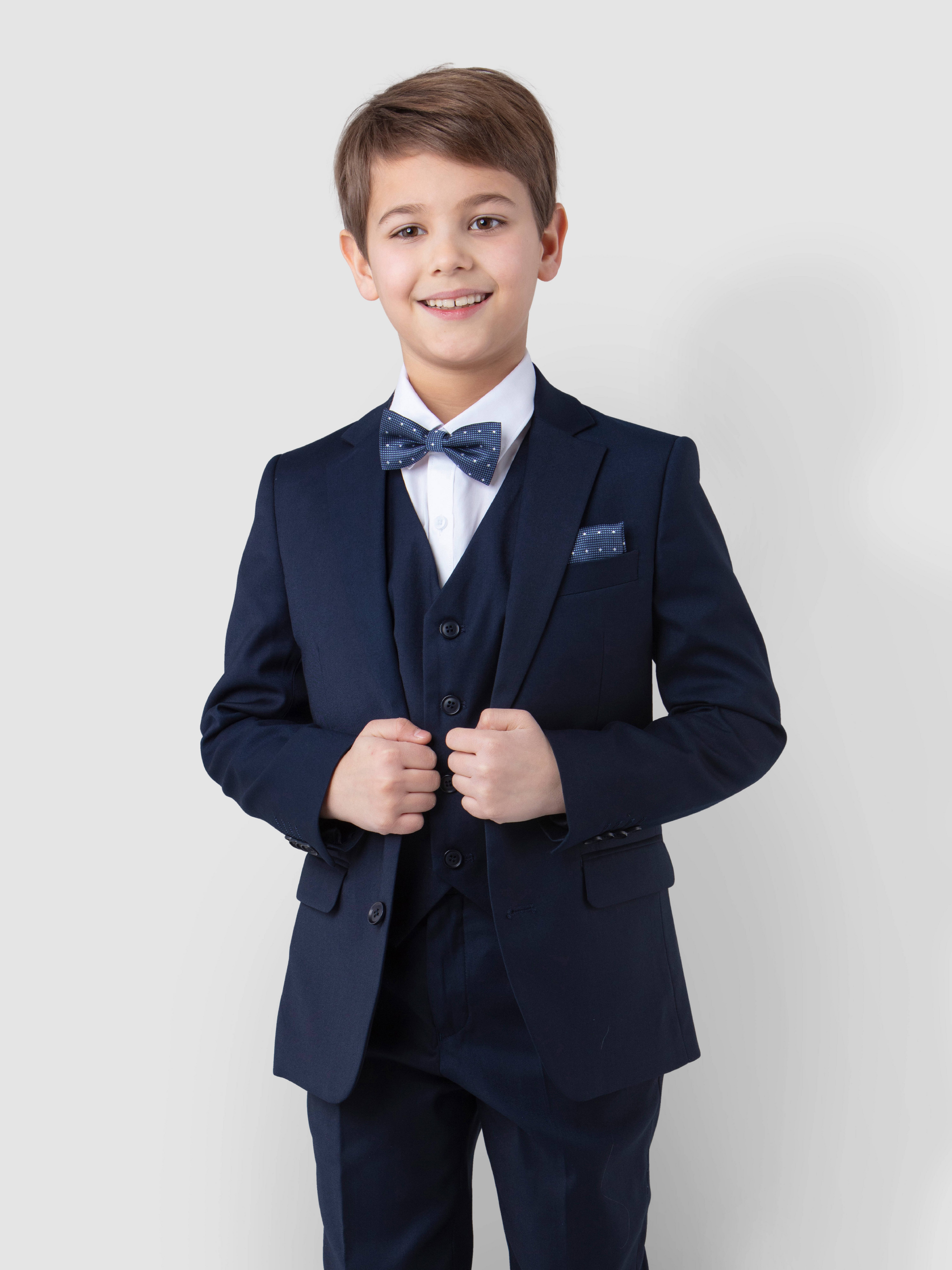 SANDER STELLAN Anzugsakko Jungen Sakko in Dunkelblau festlich, elegant