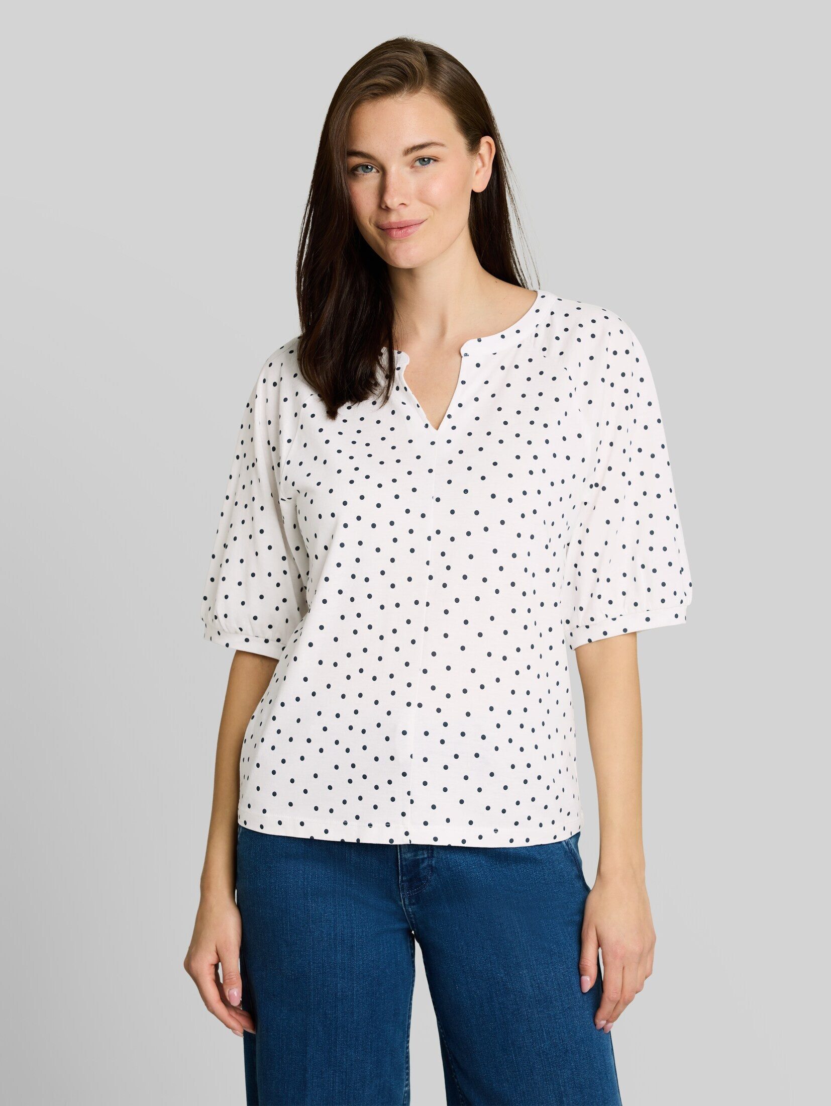 TOM TAILOR T-Shirt T-Shirt T-Shirt mit Punktemuster