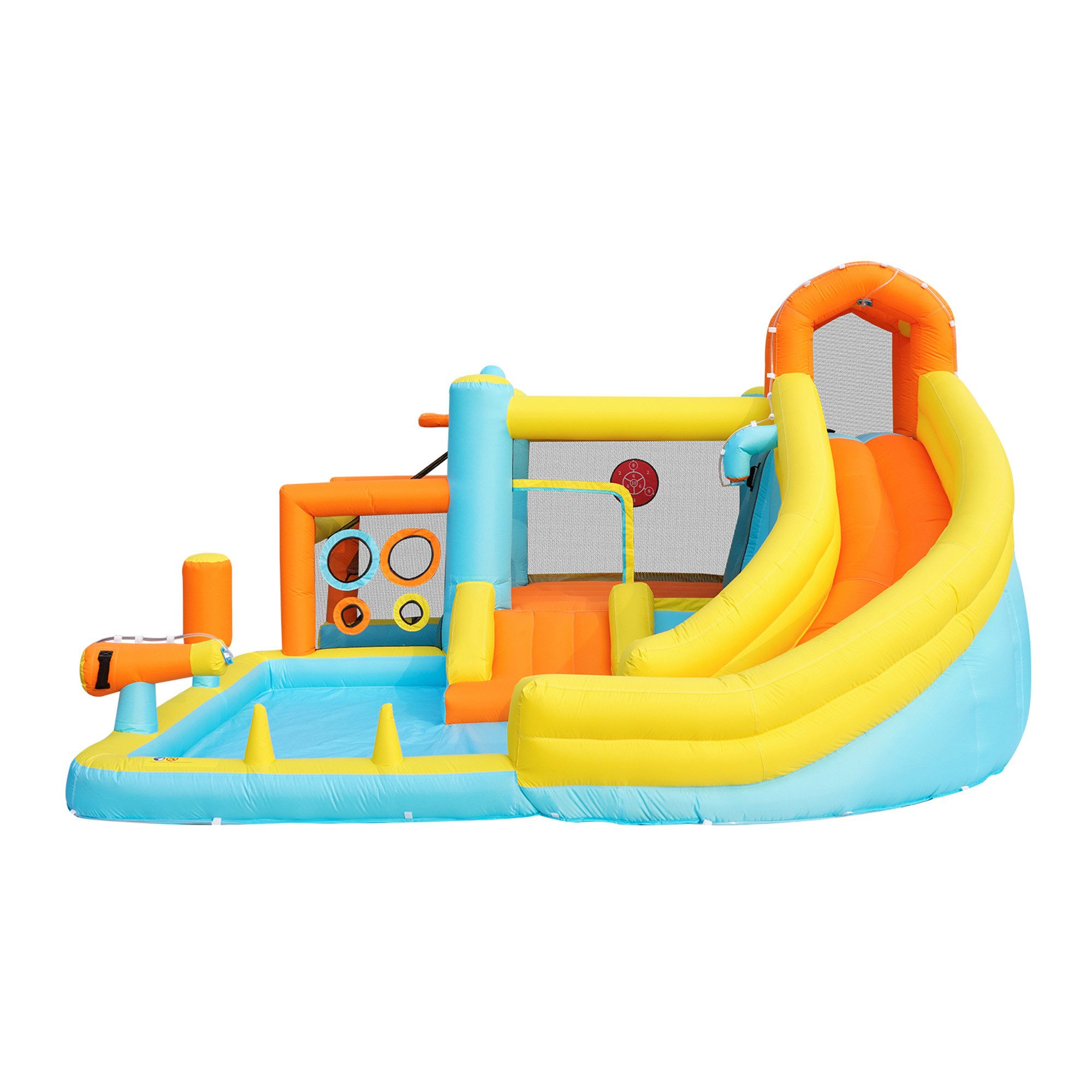 Fine Life Pro Quick-Up Pool Aufblasbare Kinder Hüpfburg Wasserpark 405×416×218cm