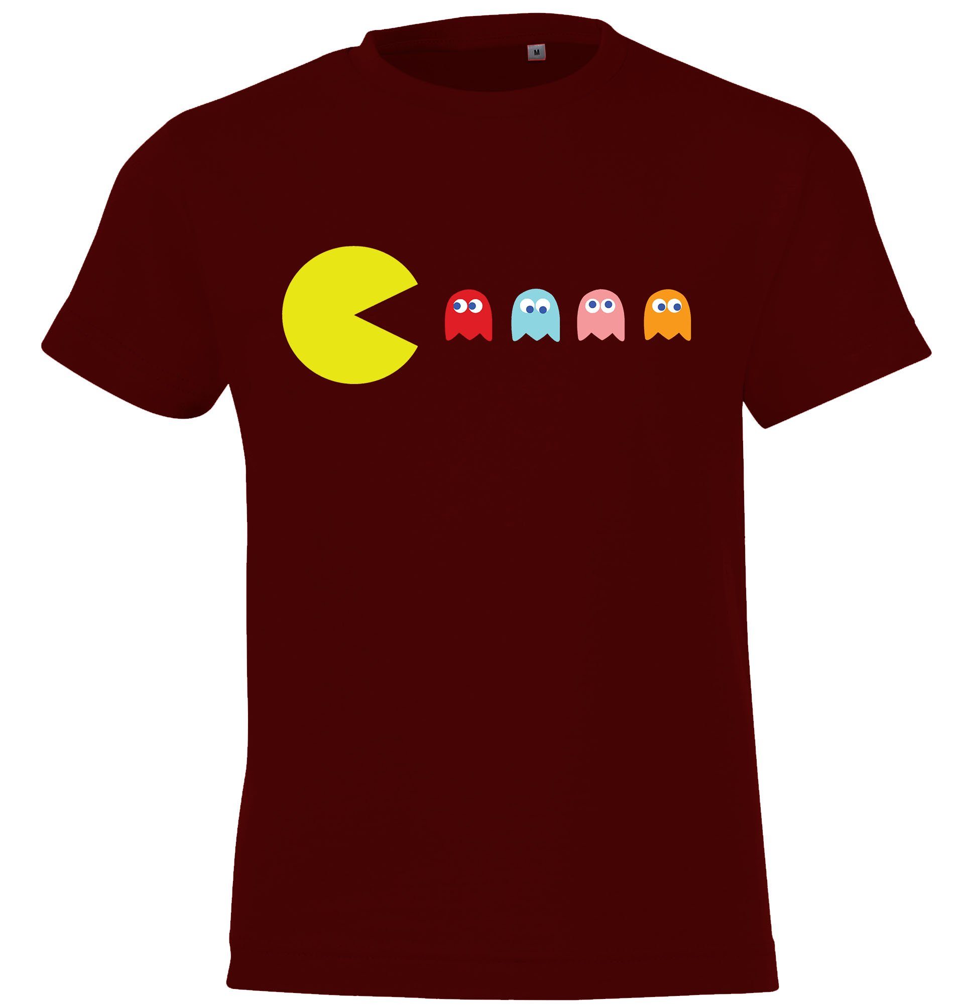 Youth Designz T-Shirt Vintage Gaming Kinder Shirt für Jungen und Mädchen mit trendigem Frontprint Burgund