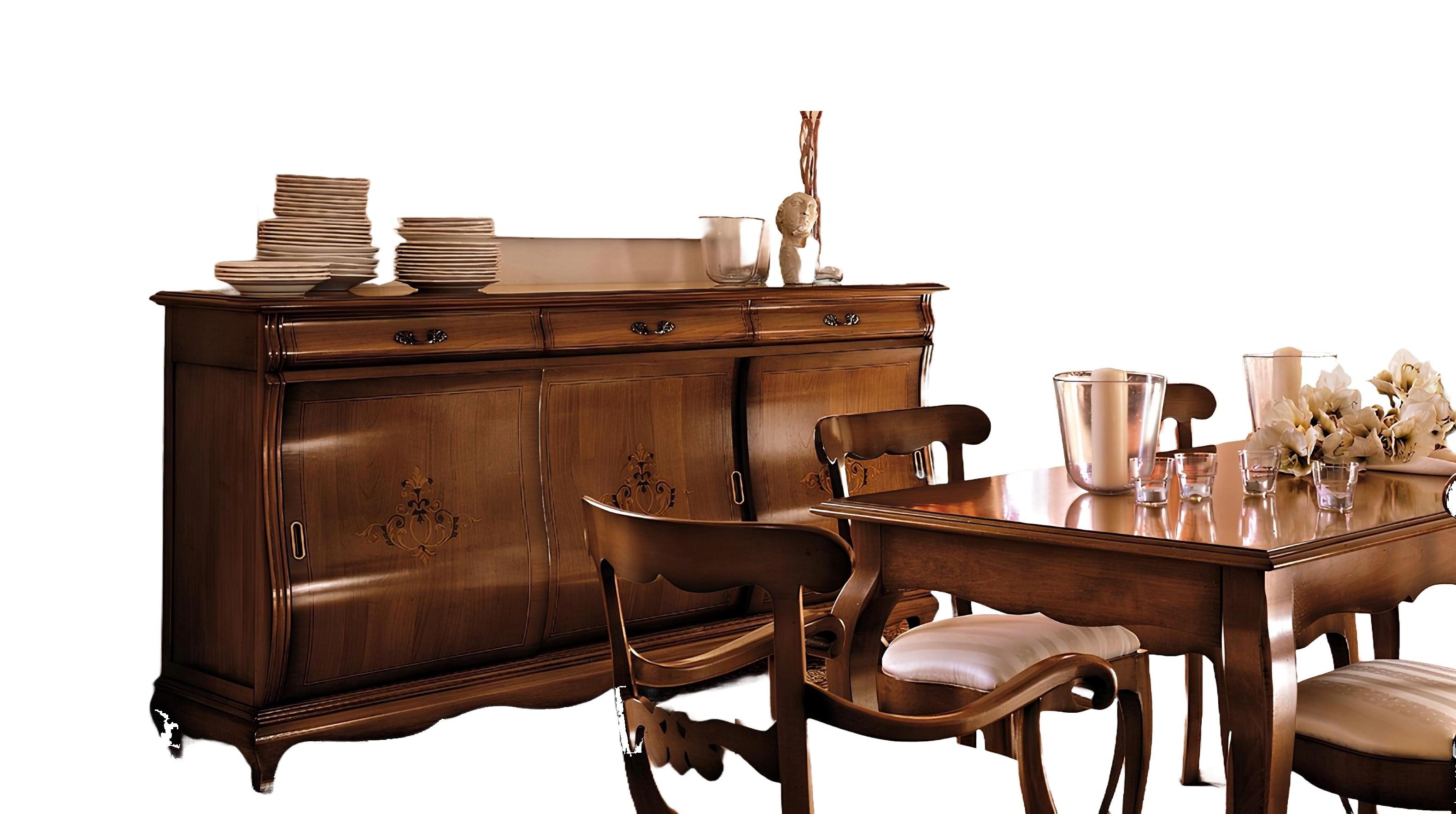 Xlmoebel Kommode Braunes Massivholz-Sideboard mit viel Stauraum (Kommode, 1 St., Kommode), Hergestellt in Europa