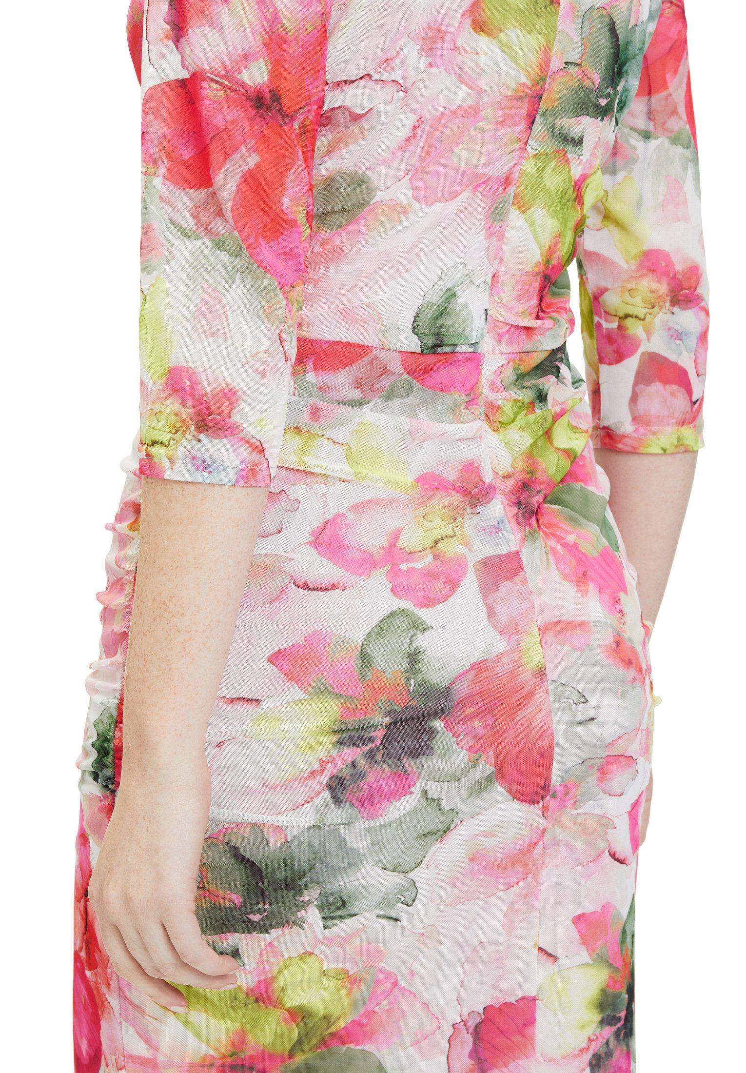 Vera Mont Etuikleid Damen mit Blumenprint Raffung