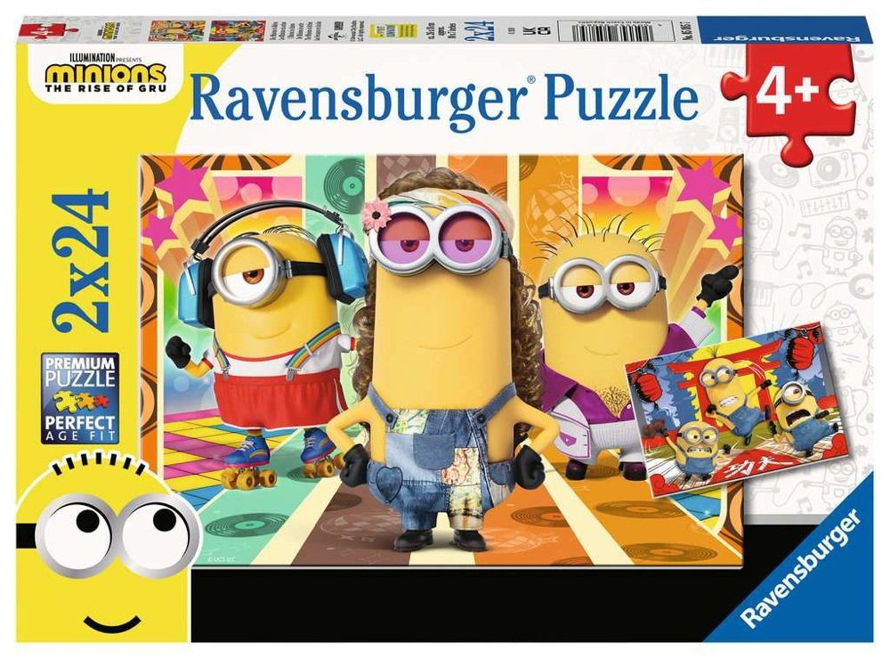 Ravensburger Puzzle 2 x 24 Teile Ravensburger Kinder Puzzle Die Minions in Aktion 05085, 24 Puzzleteile