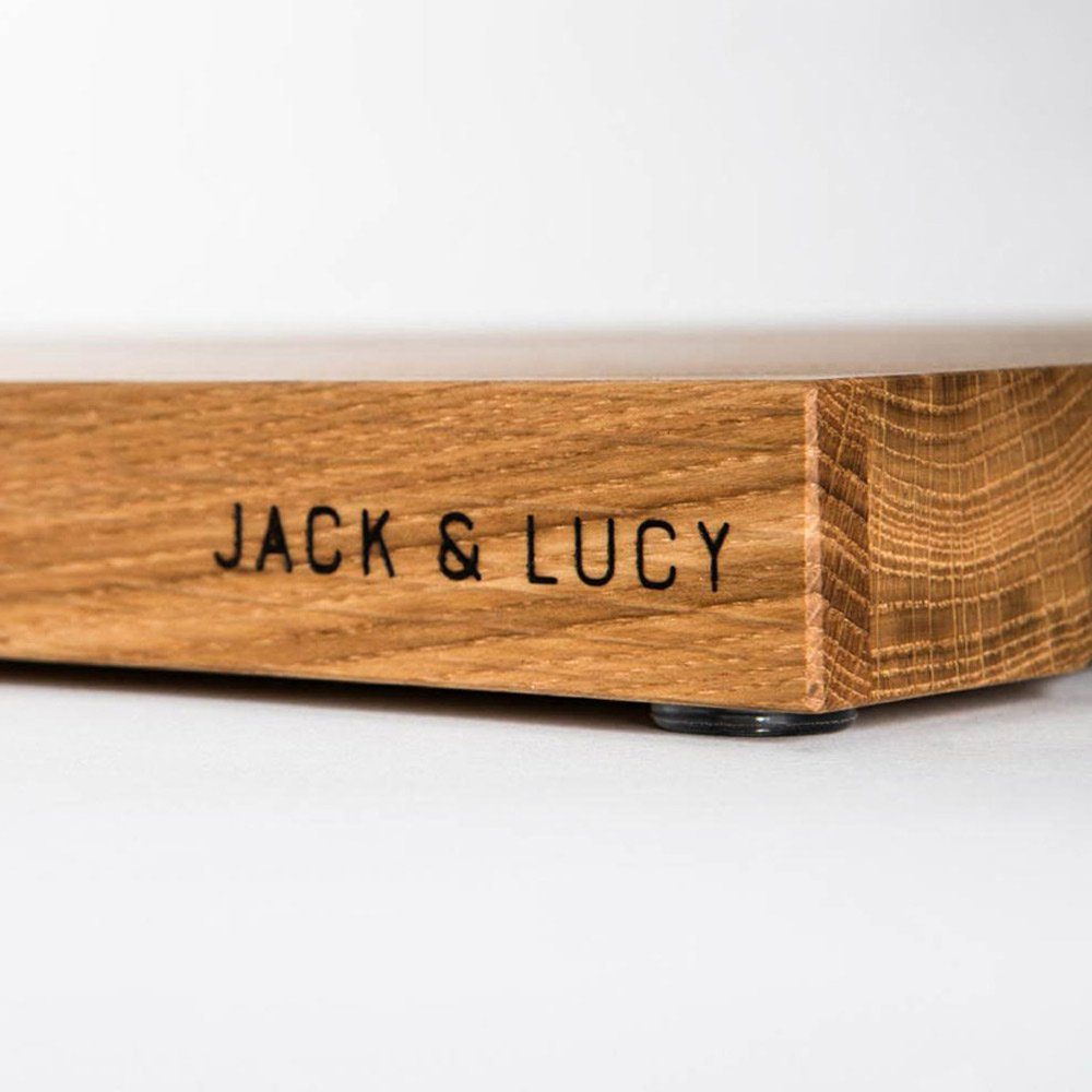 Eiche, cm stationary JACK Schneidebrett - LUCY M 45x29,5 & Eiche-Stirnholz Schneidebrett Holz, Essentials,