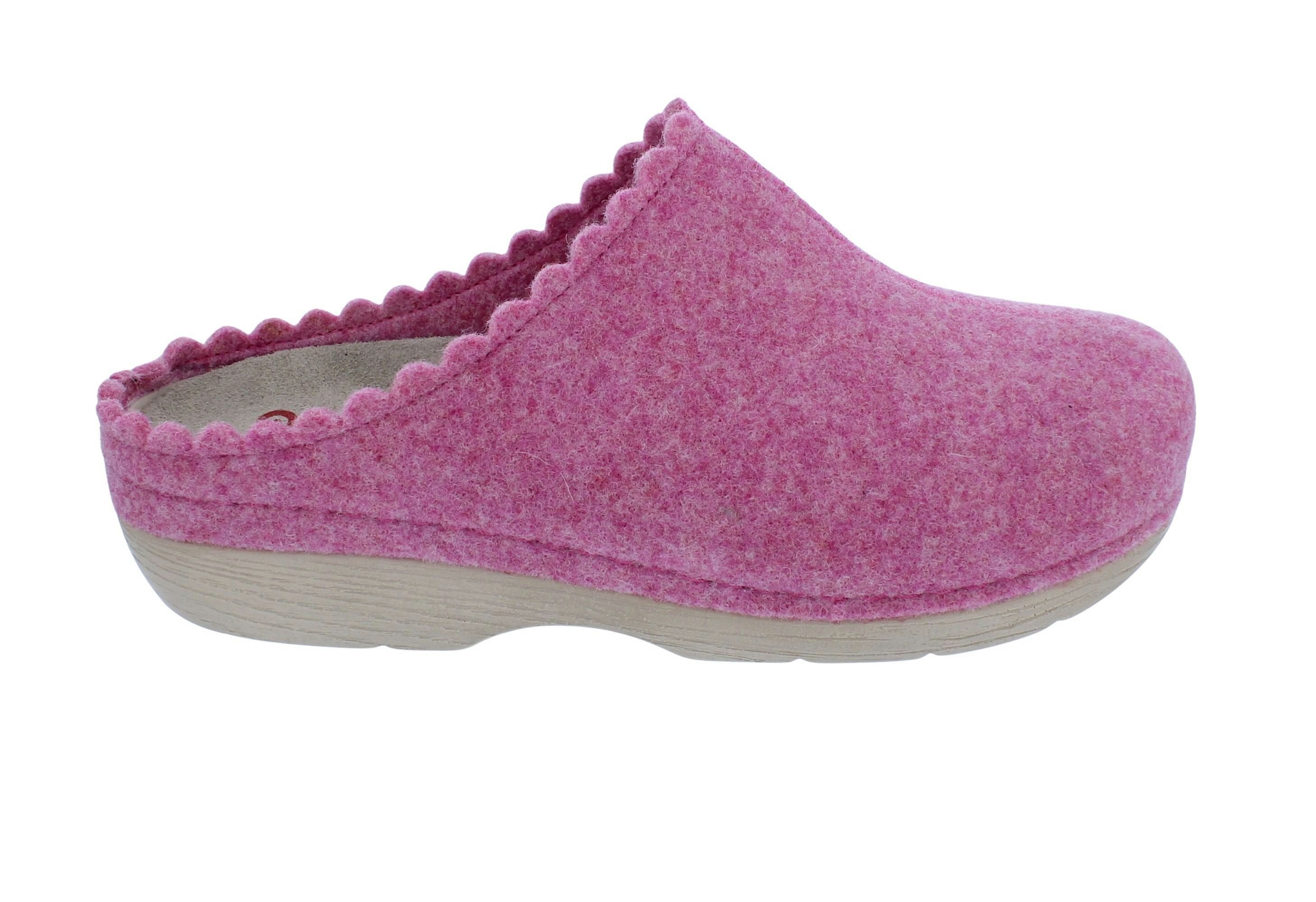 BERKEMANN Berkemann Hausschuh Edona 3152-259, Filz, Pink, Weite H, Fußbett zum W Pantoffel