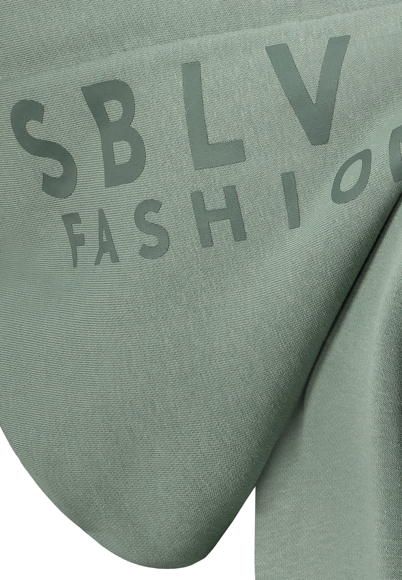 SUBLEVEL Trainingsjacke Weiche Kapuzen Sweatjacke mit Reißverschluss und Print Sweat
