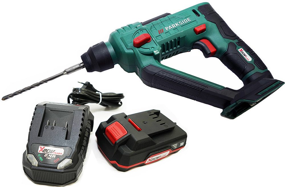 Parkside Akku-Bohrhammer 20V PABH 20-Li D4 Bohr Hammer Akkubohrer, 20 V