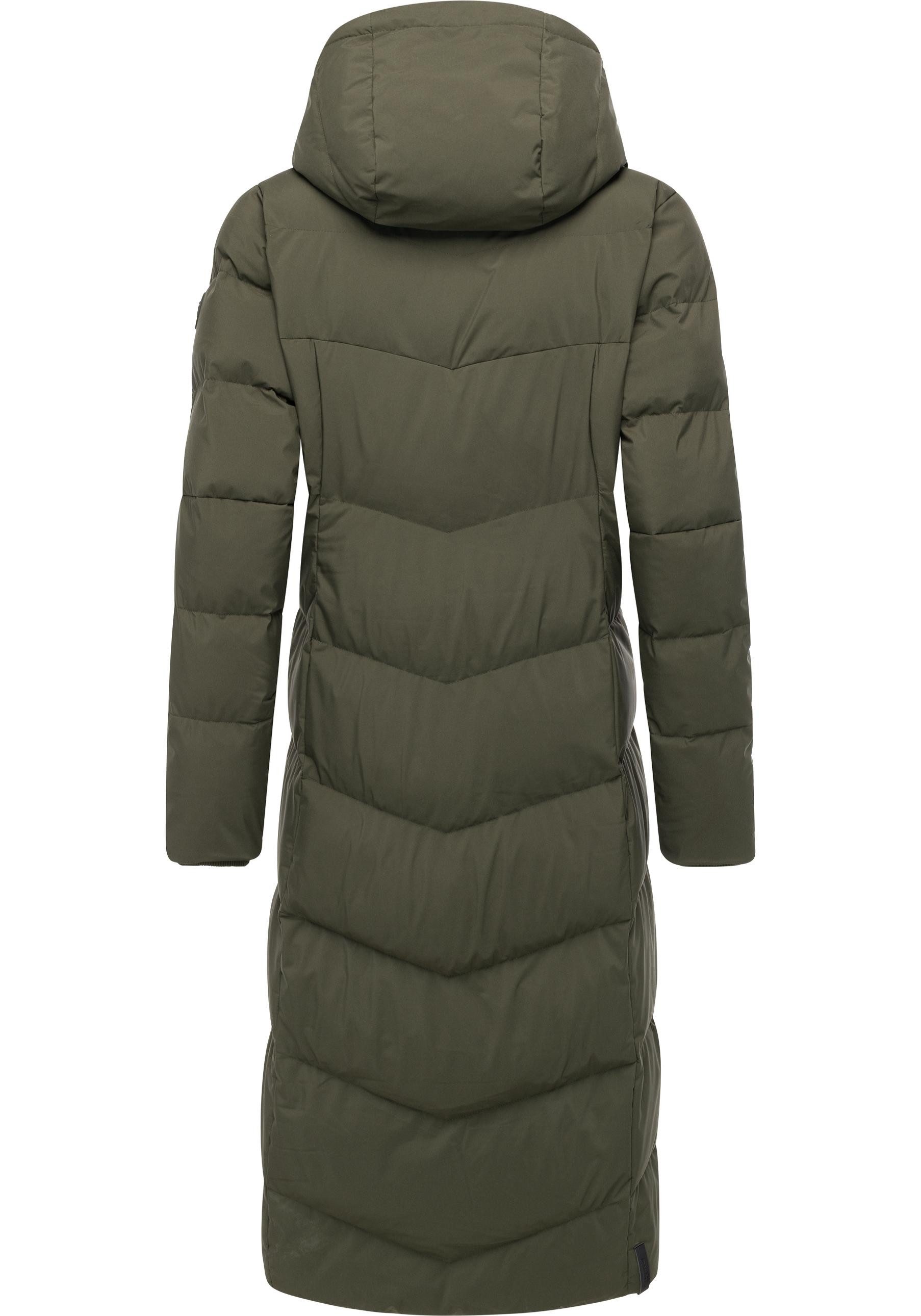 Ragwear Wintermantel Pavla Long Soft YOUMODO Wasserdichter Steppmantel mit Kuschelkragen