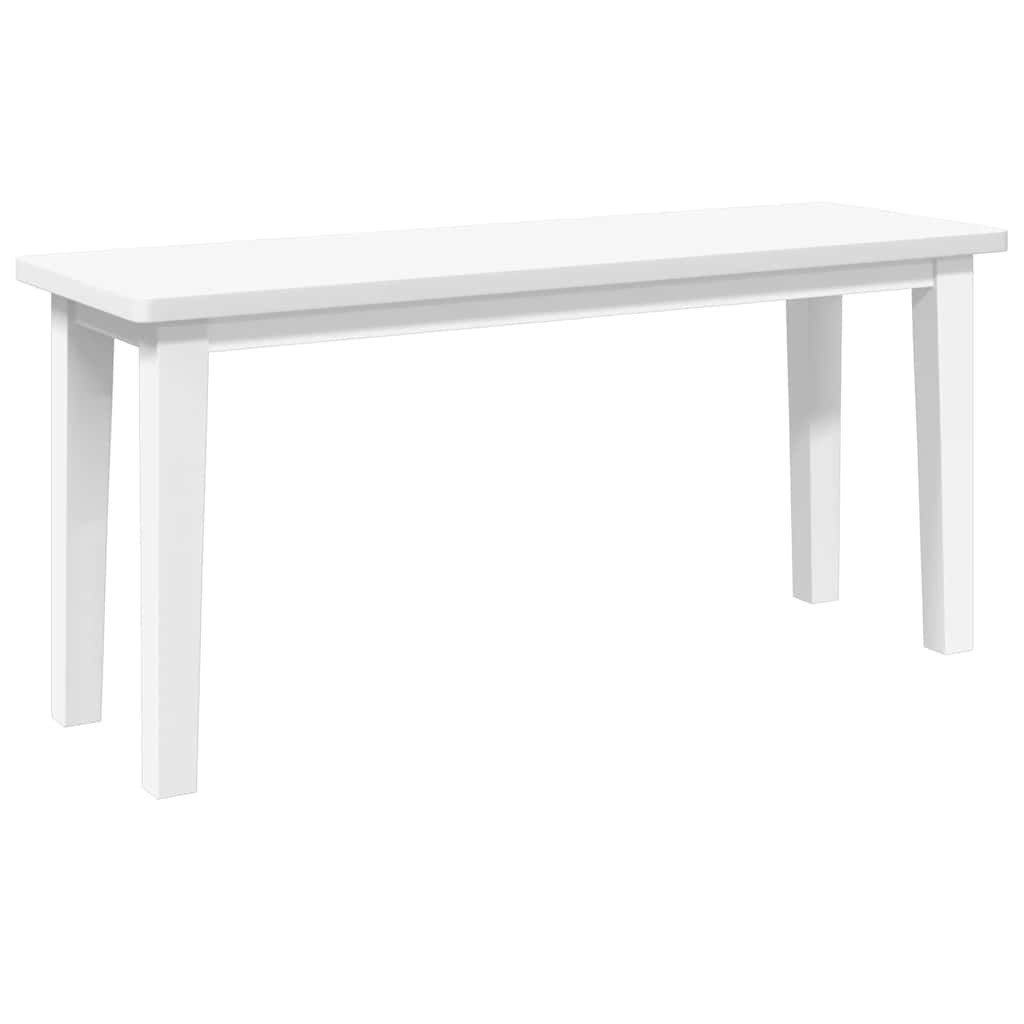 Sitzbank NA Esszimmerbank Sitzbank Küchenbank Bank 90 cm Weiß Massivholz Gummib