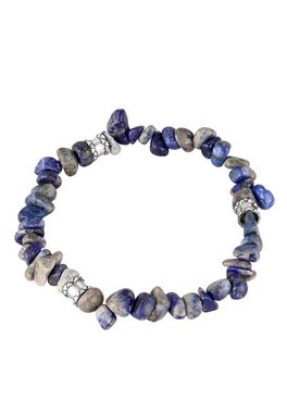 Kuzzoi Bead-Armband-Set Herren Lapis Lazuli Vintage Bead 925 Silber