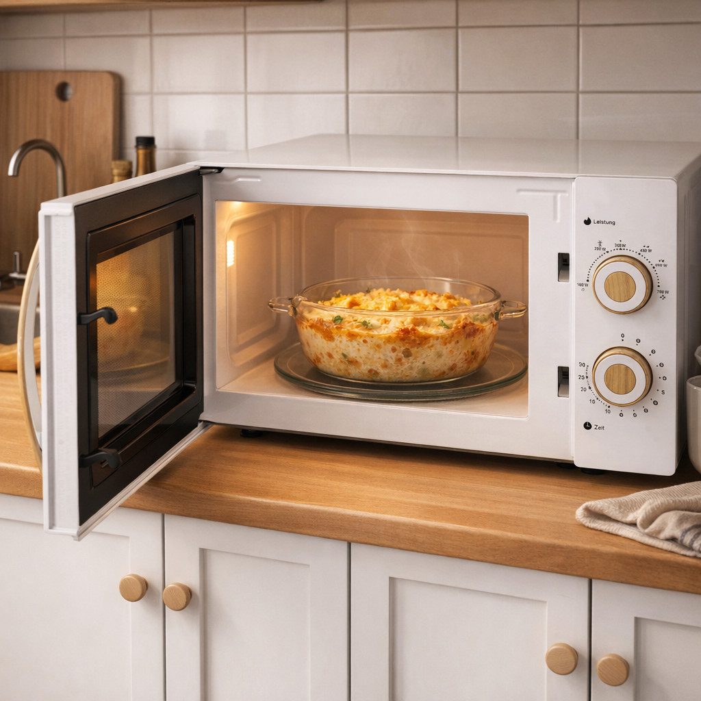 Hanseatic Mikrowelle SMH207WSH-P, weiß, Mikrowelle, 20 l, Auftaufunktion, 6 Leistungsstufen