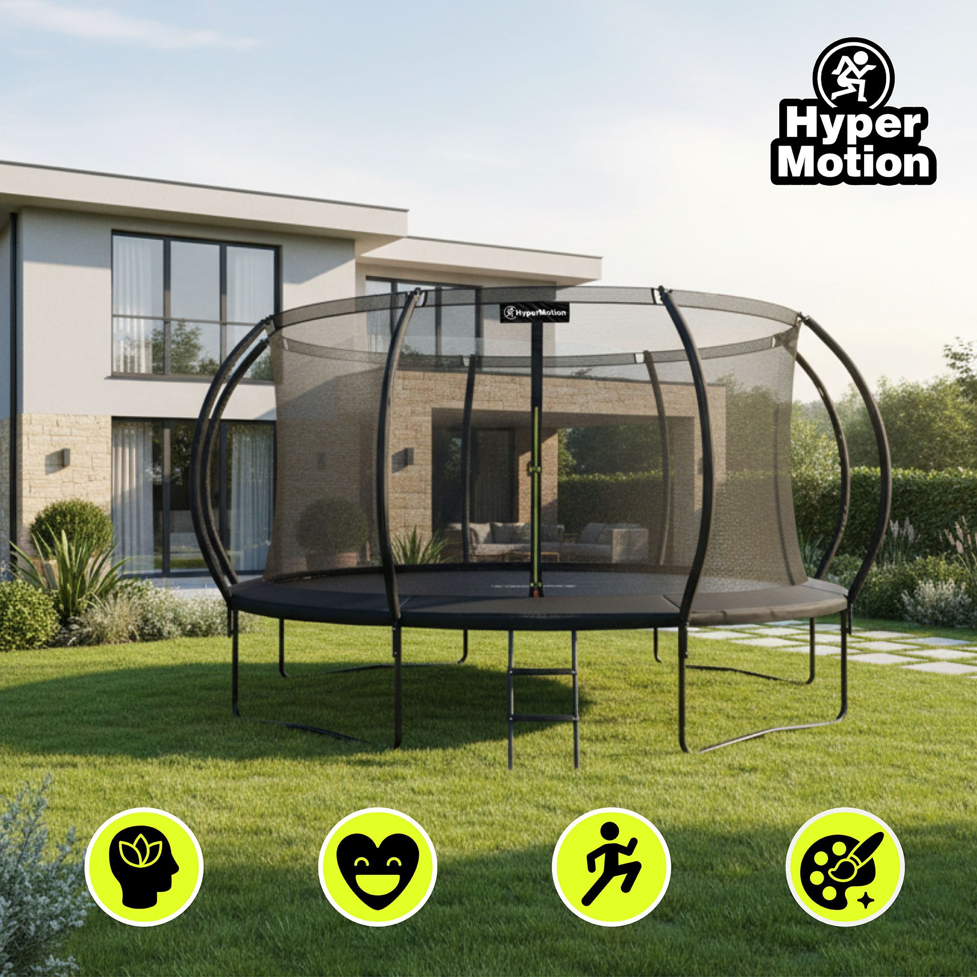 HyperMotion Kindertrampolin Gartentrampolin XXXL für Kinder - 430 cm 14FT