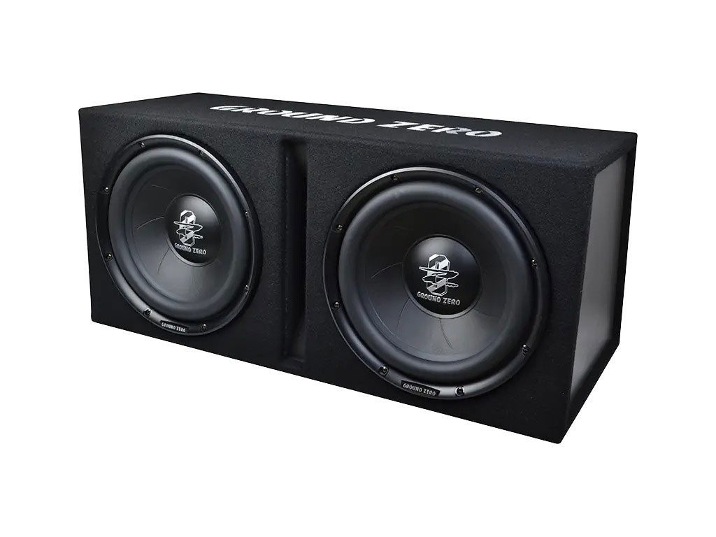 Ground Zero GZIB 2.30BR 2x 30cm Bassreflex Gehäusesubwoofer Auto-Subwoofer (700 W, max.: W 30 cm)