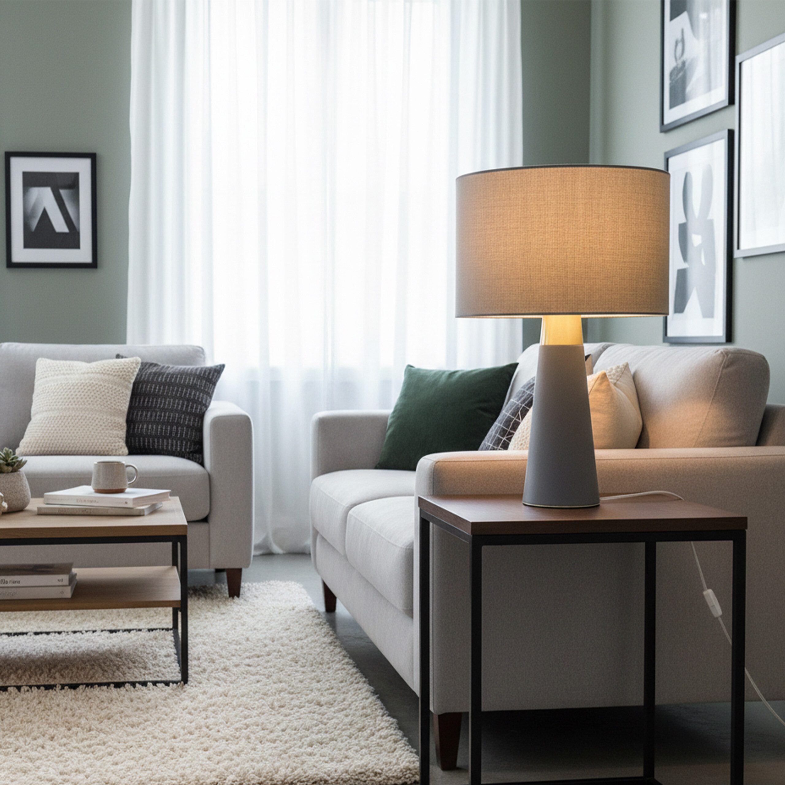 relaxdays Nachttischlampe Tischlampe Samt & Leinen, Ein-/Ausschalter, ohne Leuchtmittel, B