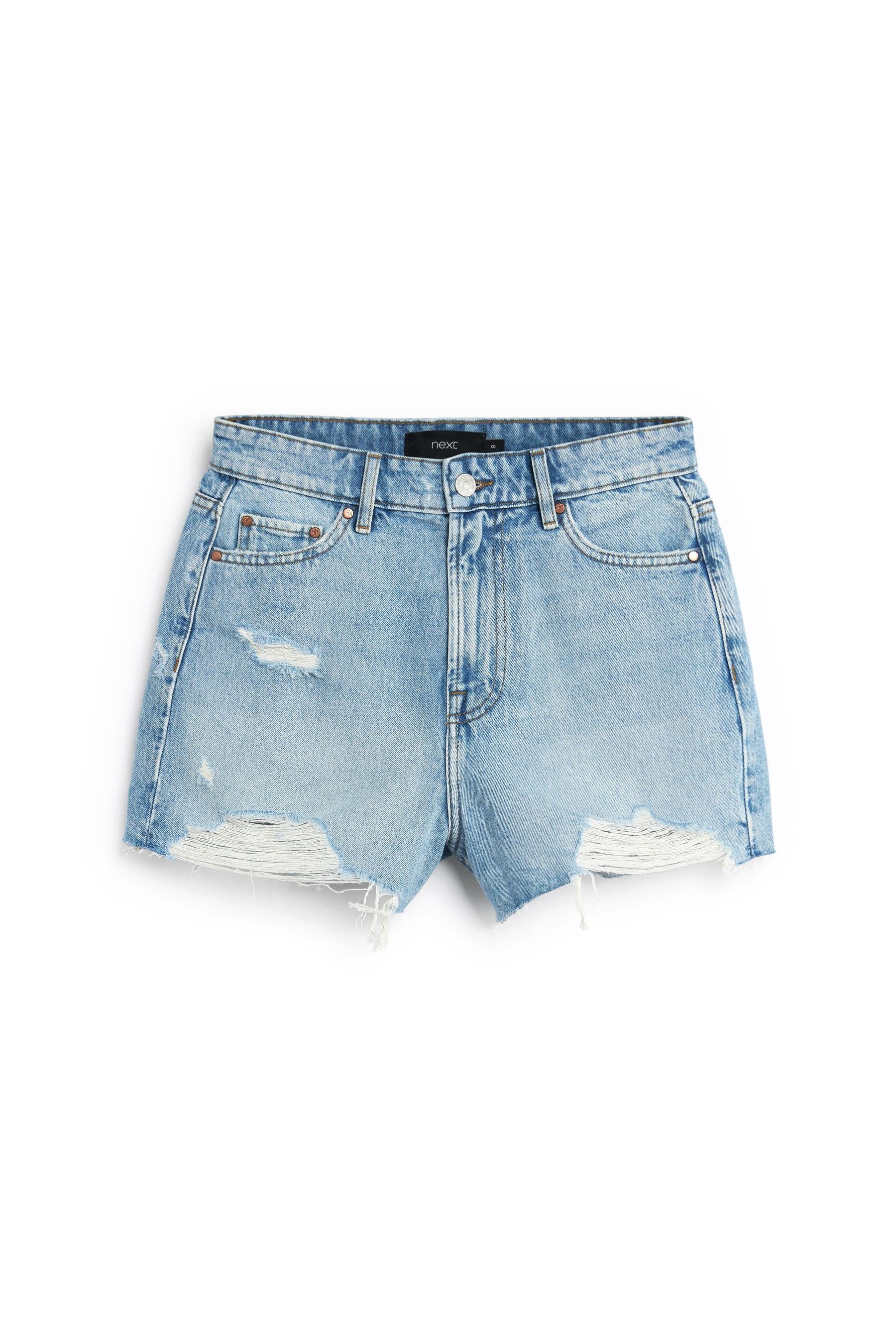 Next Jeansshorts Mini-Shorts Blue Bleach (1-tlg) Denim aus