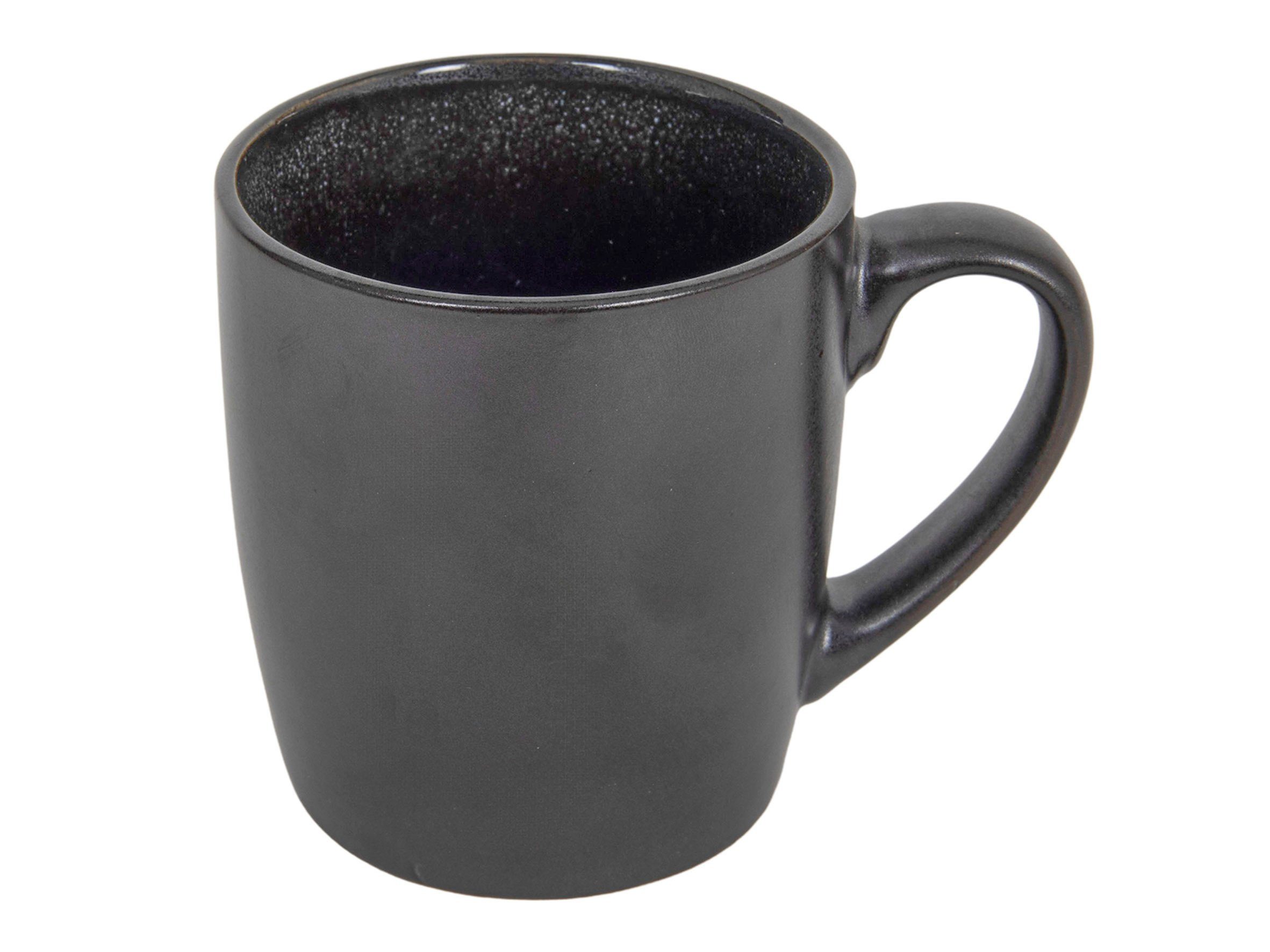 Spetebo Tasse Kaffeebecher schwarz metallic 350 ml, 6-tlg., Porzellan, Kaffeetasse Teetasse mit Henkel spülmaschinenfest – Bild 4 von 4