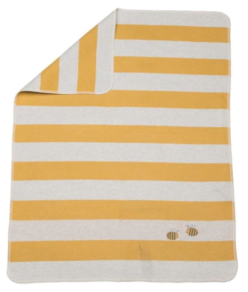 Babydecke Juwel mit Stick 'Streifen/Biene' 70/90 günstig online kaufen