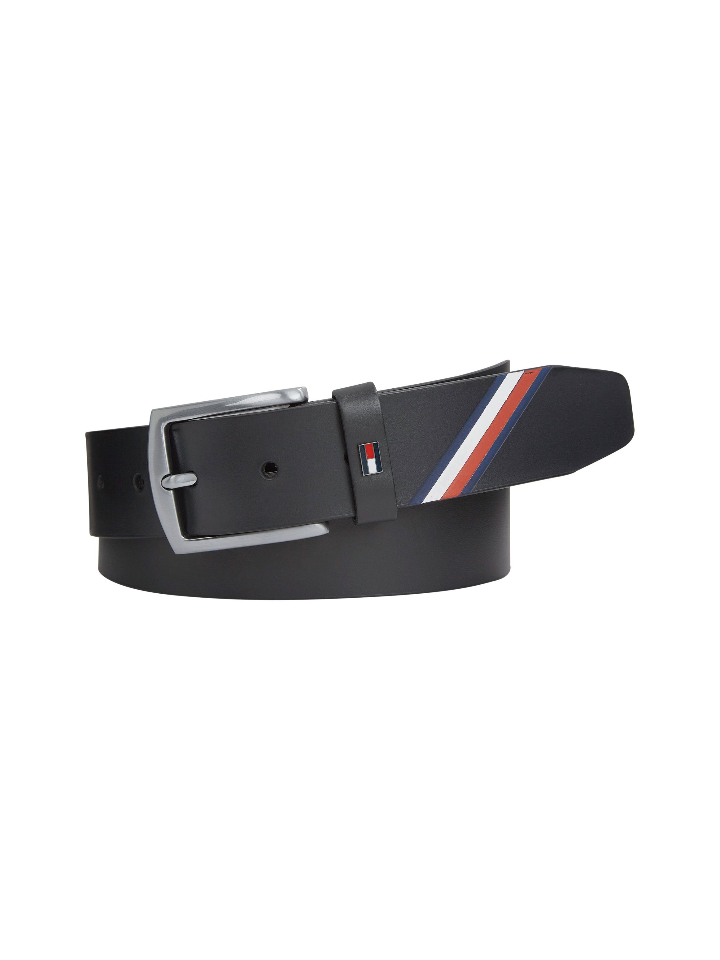 Tommy Hilfiger Ledergürtel Gürtel DENTON 3.5 CORPOR mit Tommy- Tape