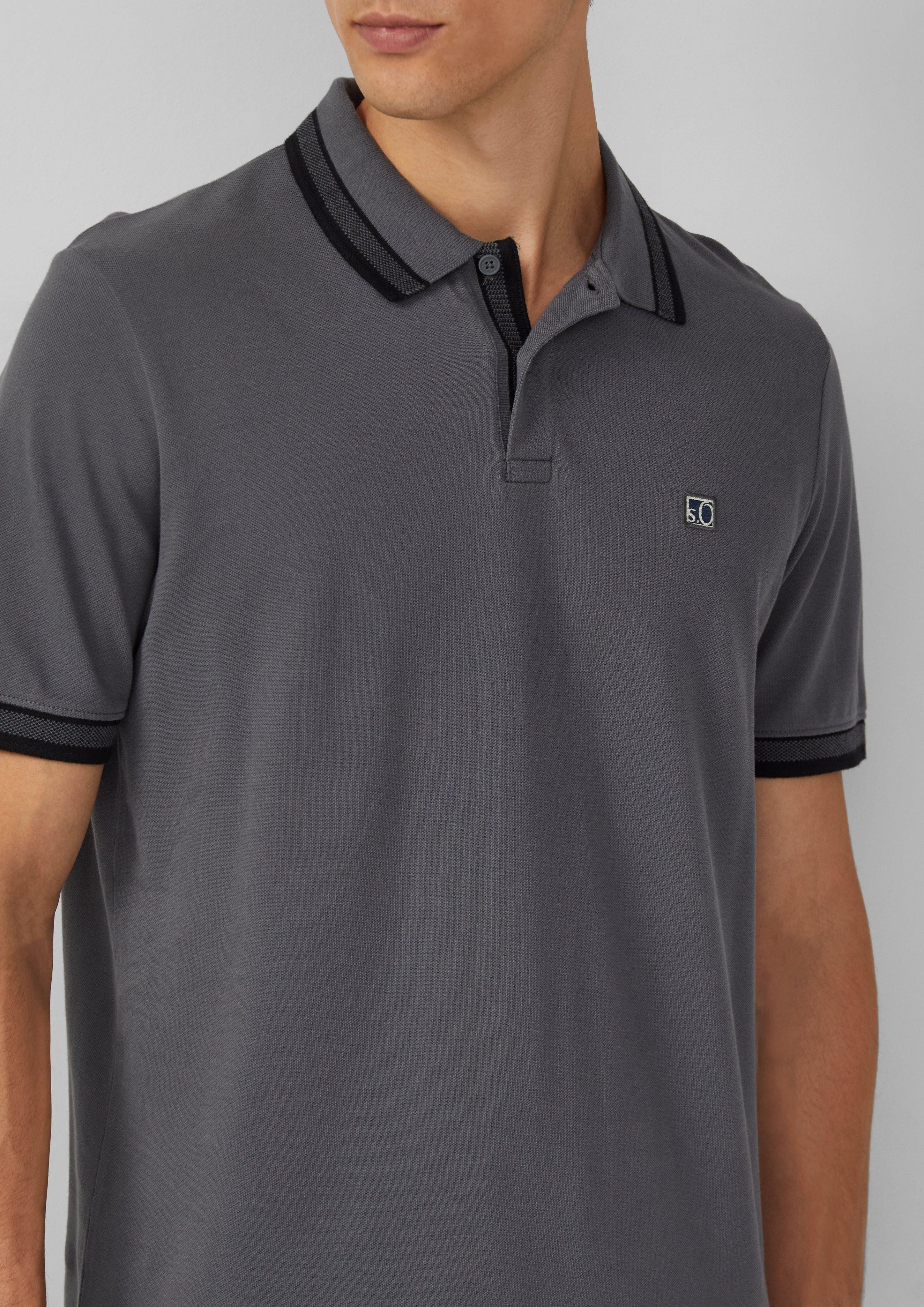 s.Oliver Kurzarmshirt Poloshirt aus Baumwollpiqué mit günstig online kaufen