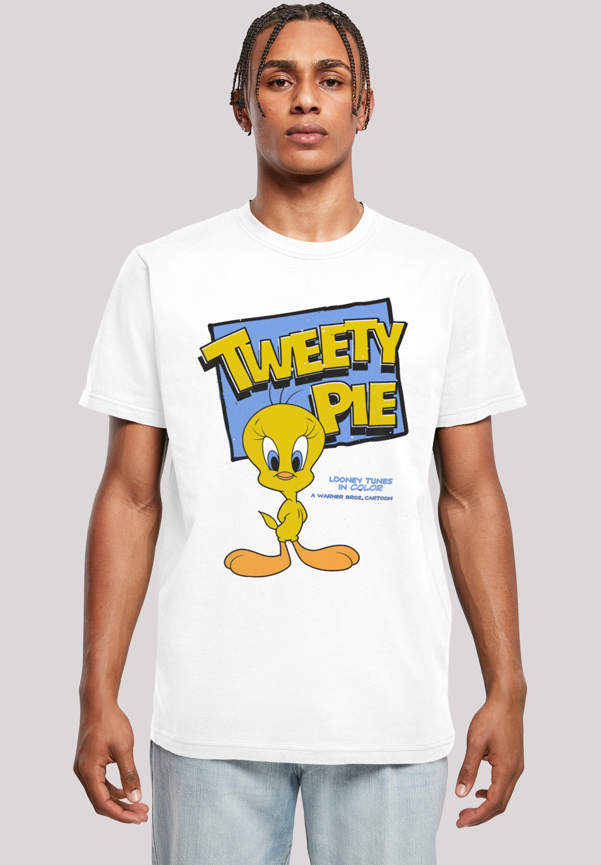 T-Shirt Classic Tunes Looney Herren,Premium ,Regular-Fit,Basic,Bedruckt Pie Merch F4NT4STIC Tweety