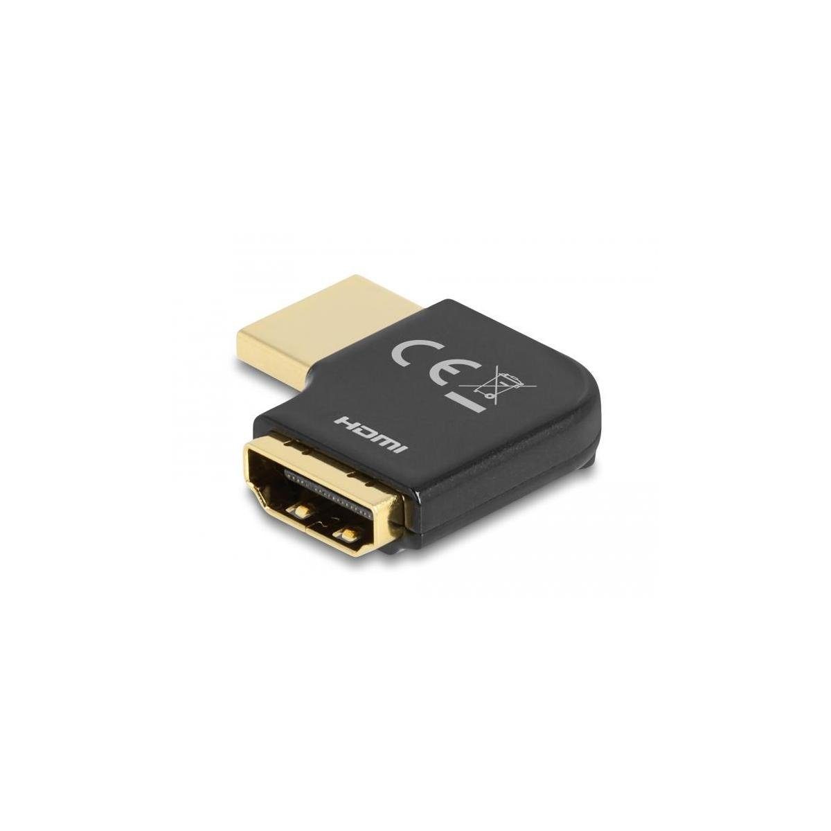 Stecker Delock gewinkelt HDMI, Buchse 8K... Adapter HDMI zu Computer-Kabel, 90° rechts HDMI