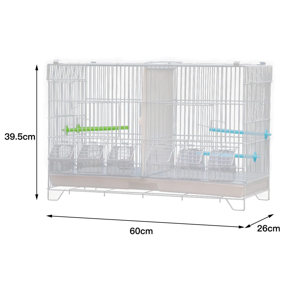 JEOBEST Vogelkäfig Brutkäfig für Vögel, Vogel Käfig Trennkäfig, Vogelheim, Herausnehmbares tablett, mit 4 Sitzstangen