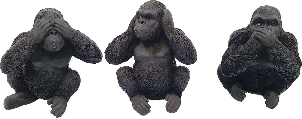 Figurendiscounter Dekofigur Dekofigur Gorilla 13 x 12 x 14 cm günstig online kaufen