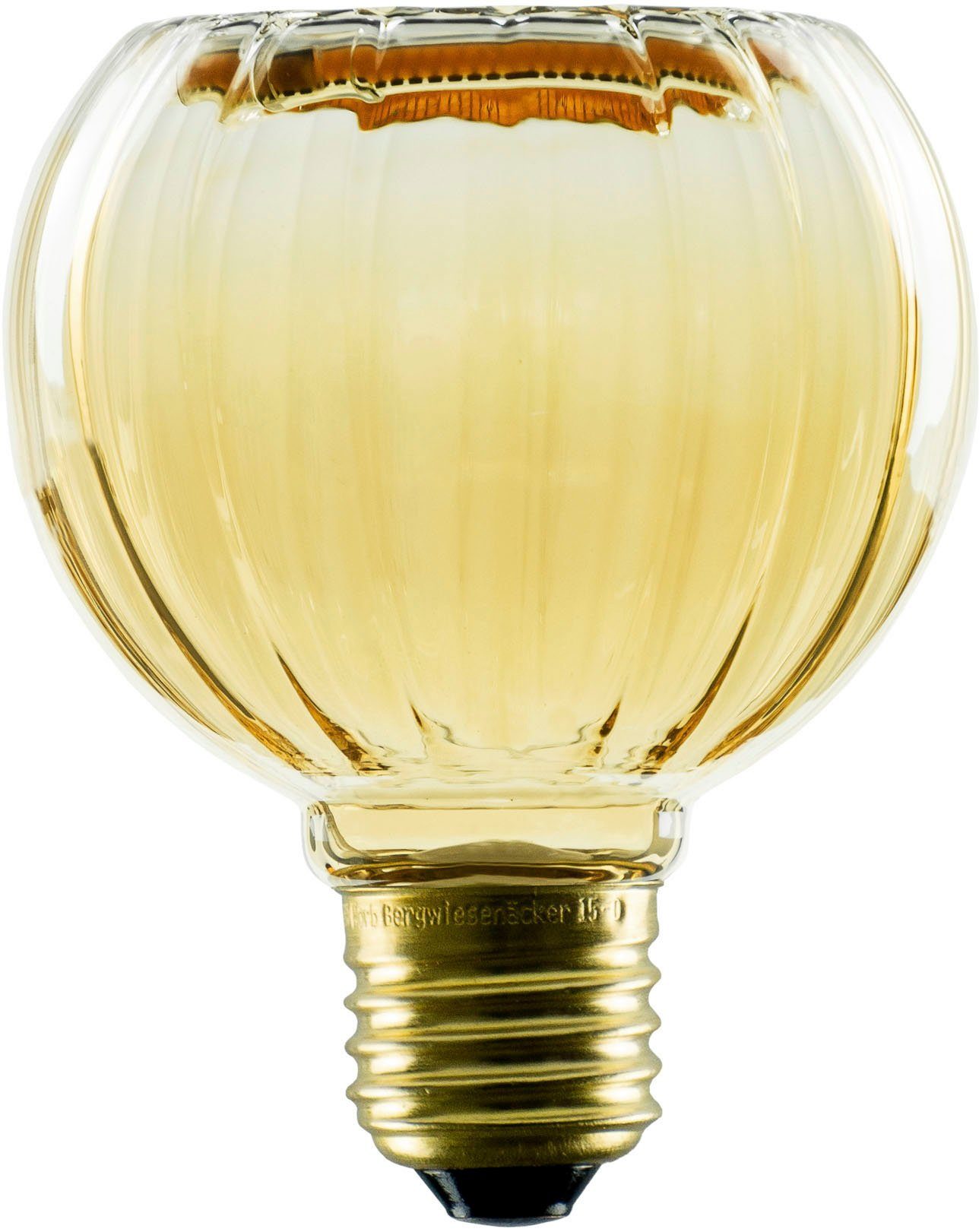 SEGULA LED-Leuchtmittel dimmbar 4W, gold, straight E27, 80 CRI Globe gold, 90, 1 E27, Floating Floating LED St., straight Globe Extra-Warmweiß, 80 LED