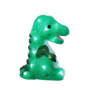 HOLLYHOPPER LED Dekofigur LED Dinosaurier Acryl Tierfigur Kinderzimmer Gartendekoration H: 21cm, LED Classic, kaltweiss (5300K bis 6000K)