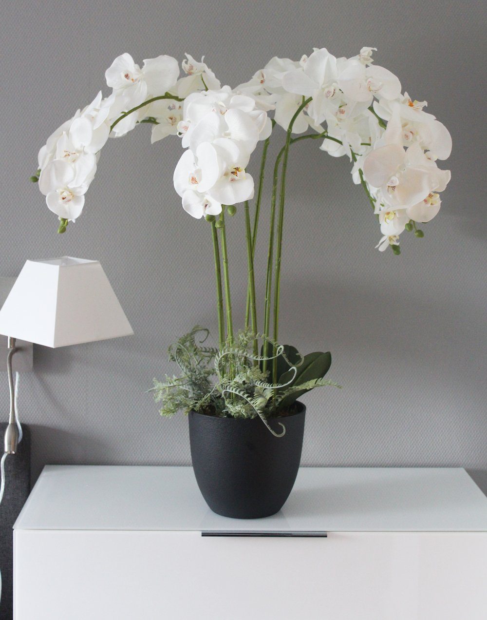 Kunstorchidee »Kunstpflanze KP8100« Orchidee Weiß, Arnusa, Höhe 110 cm