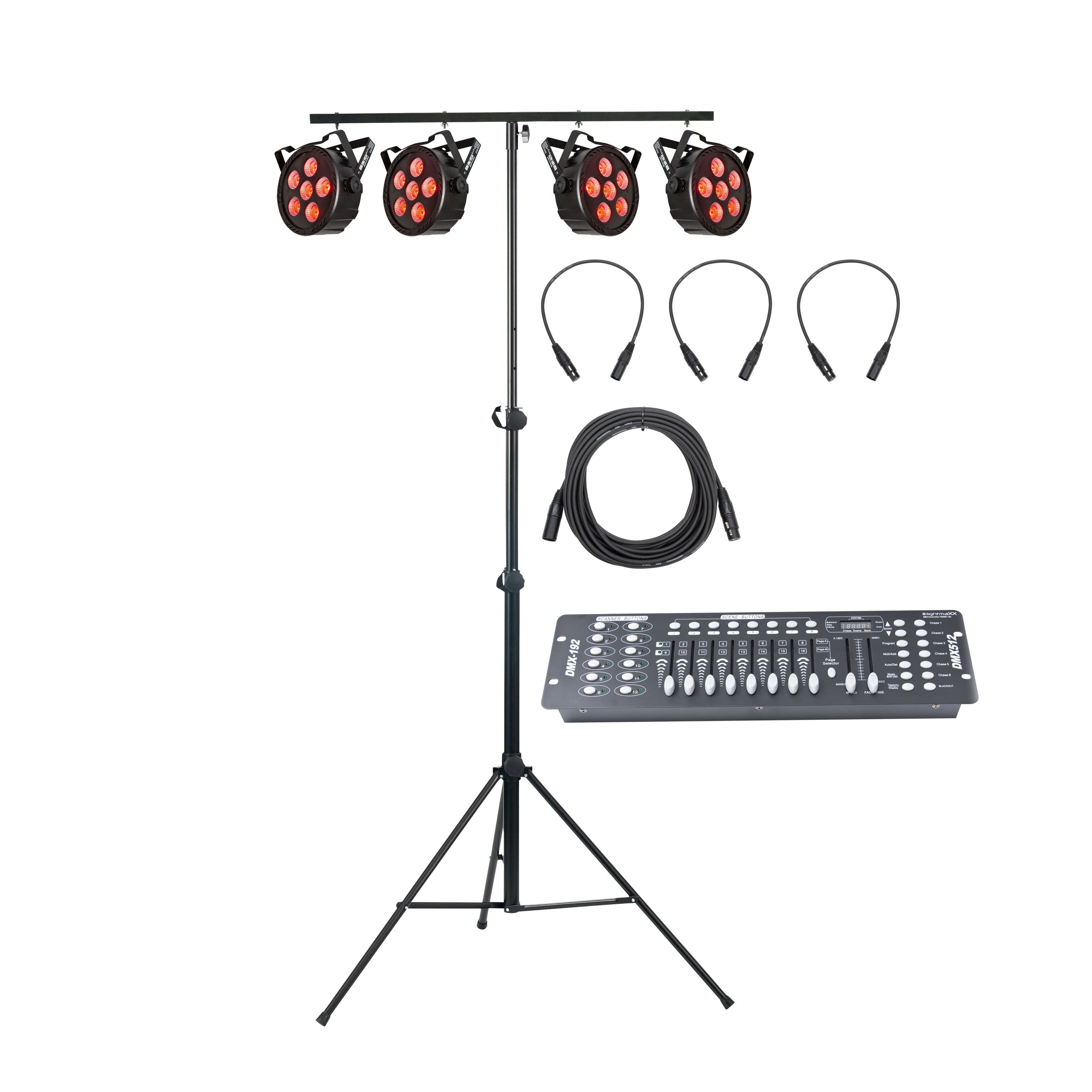 lightmaXX LED Scheinwerfer, Vega PAR RGB Controller - LED Scheinwerfer Set