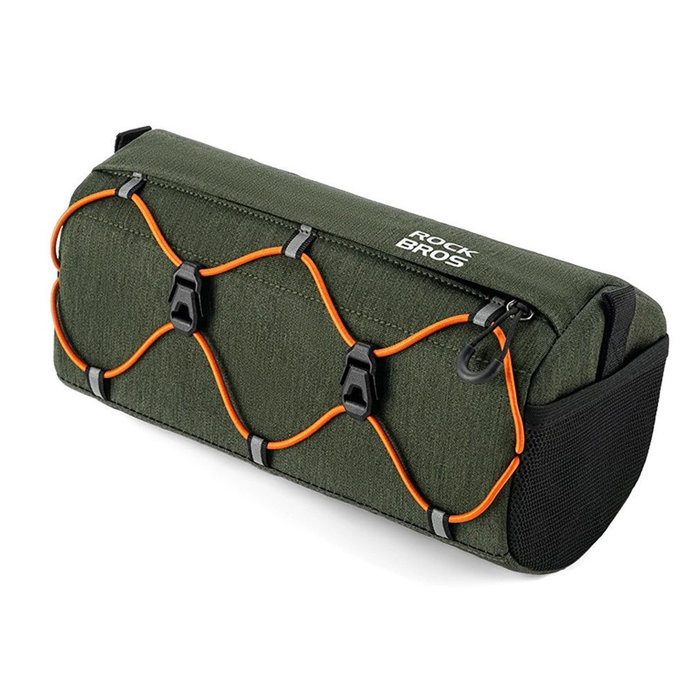 ROCKBROS Lenkertasche Fahrradtasche Umhängetasche Radtasche (Spar-Set, 1-tlg., 2, 2 l kompakt), Reflektoren, Netztaschen, Schultergurt, 2,2 l