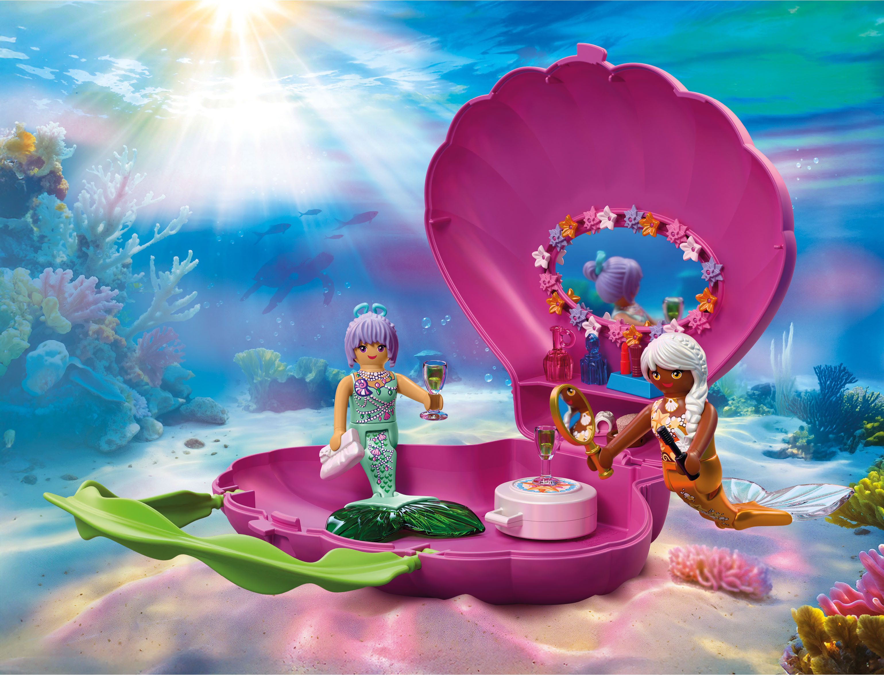 Playmobil® Muscheltasche Meerjungfrauen (72105), Fantasy & Magic Konstruktions-Spielset, (47 St) – Bild 5 von 5
